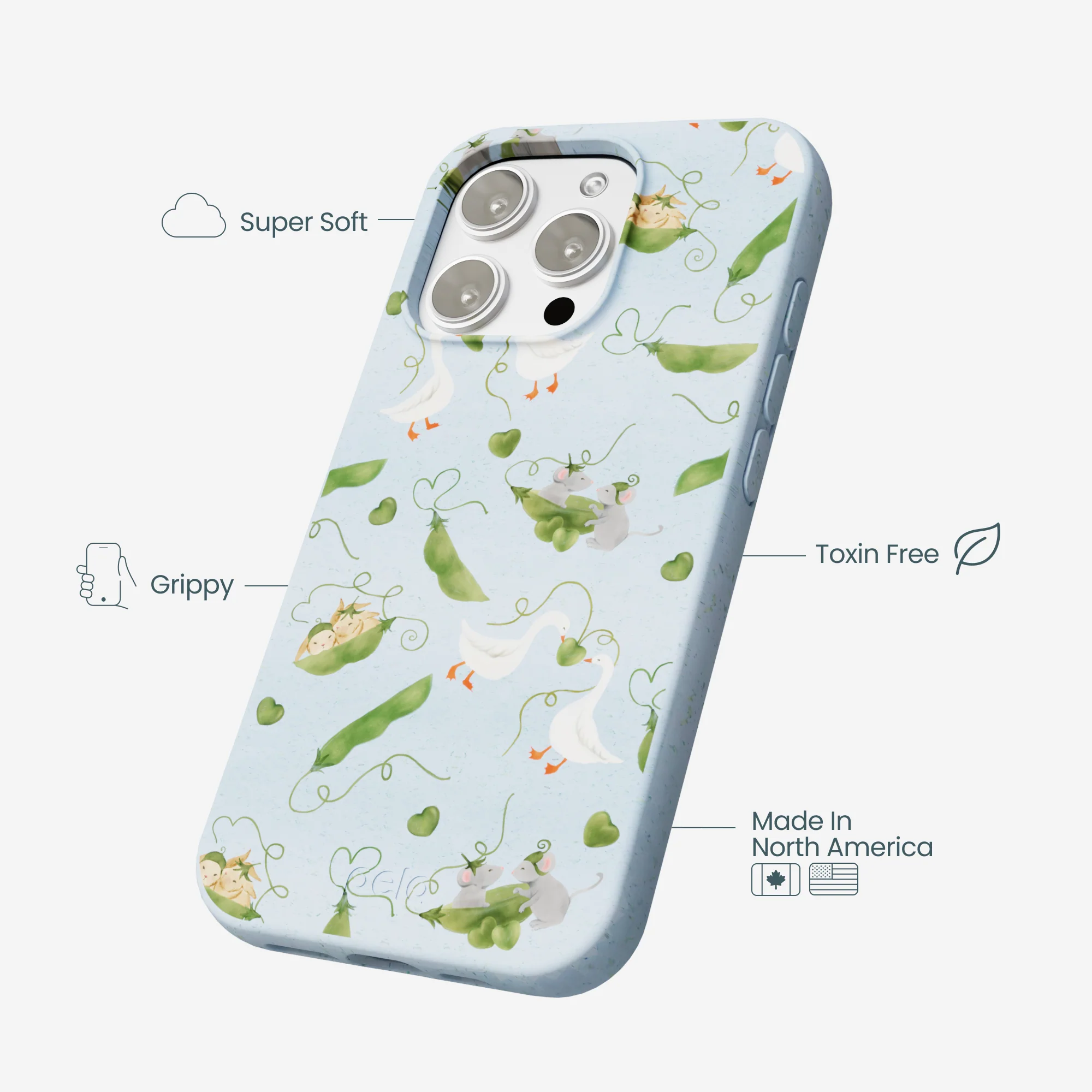 Powder Blue Two Peas in a Pod iPhone 16 Pro Max Case - Image 4