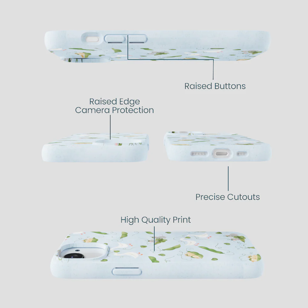 Powder Blue Two Peas in a Pod iPhone 16e/17e Case - Image 3