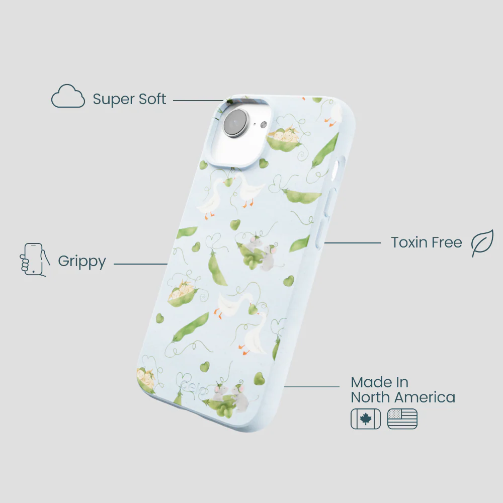 Powder Blue Two Peas in a Pod iPhone 16e/17e Case - Image 4