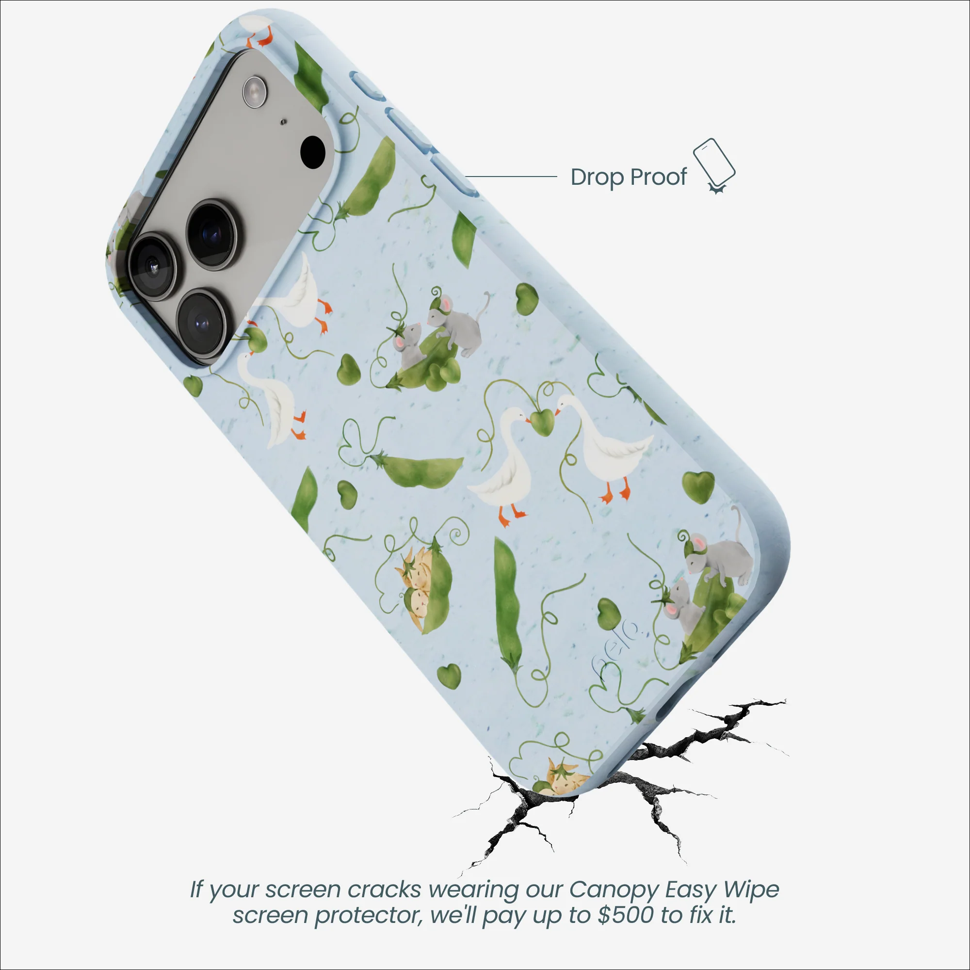 Powder Blue Two Peas in a Pod iPhone 17 Pro Max Case - Image 5