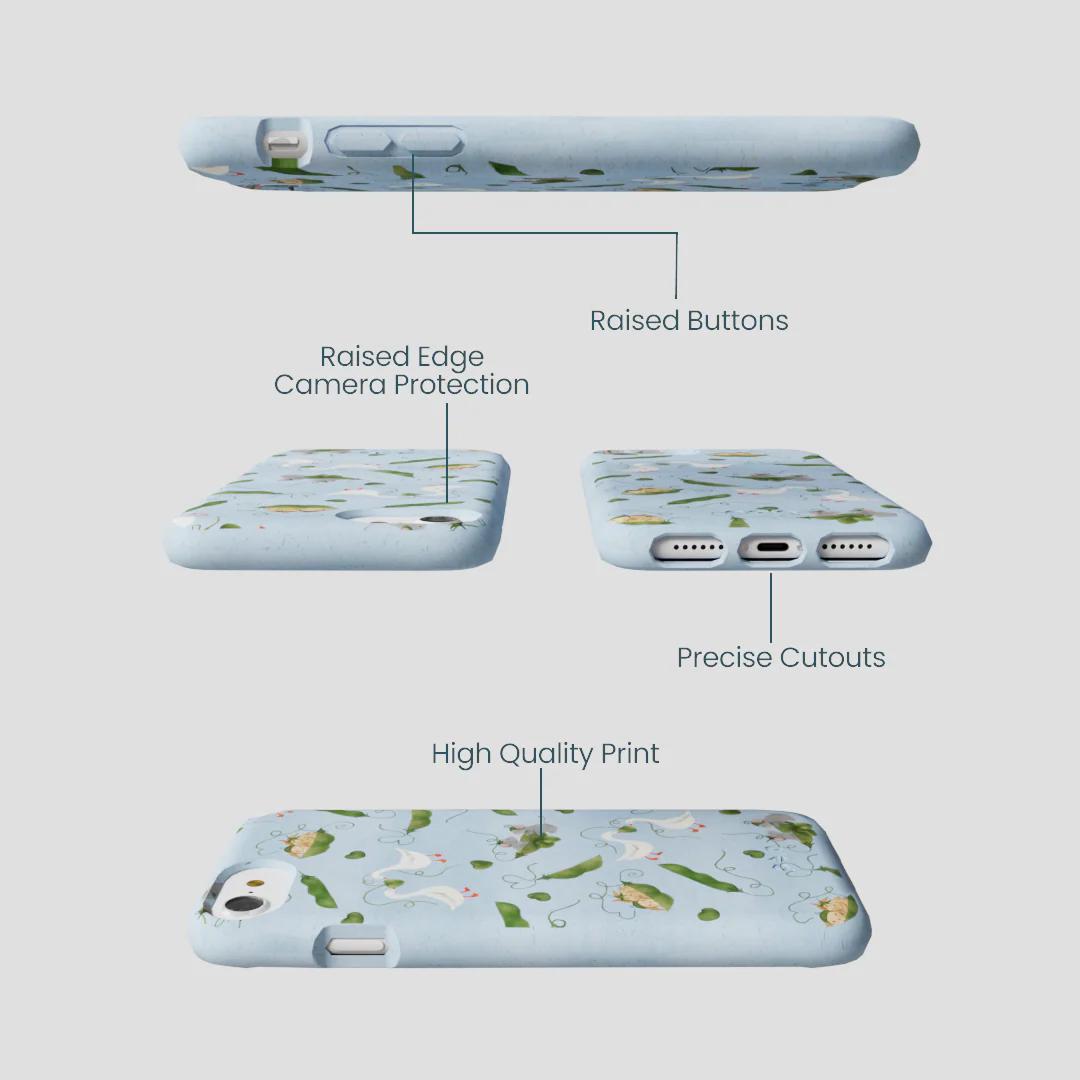 Powder Blue Two Peas in a Pod iPhone 6/6s/7/8/SE Case - Image 3