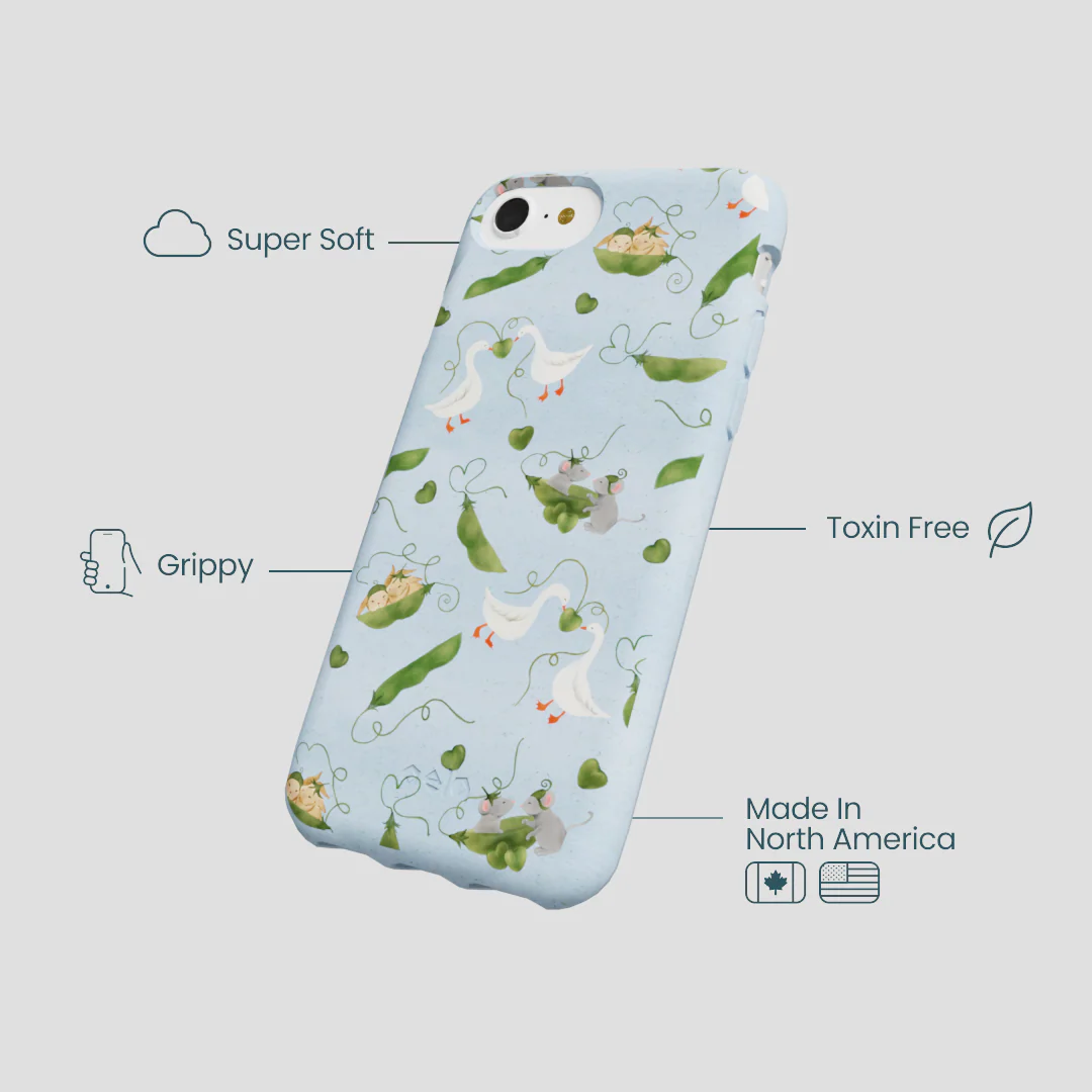 Powder Blue Two Peas in a Pod iPhone 6/6s/7/8/SE Case - Image 4