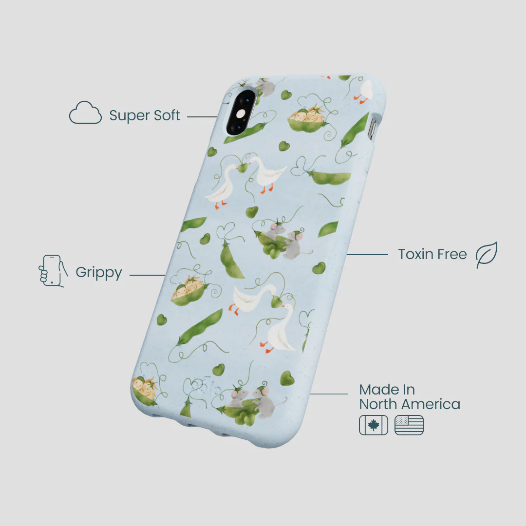 Powder Blue Two Peas in a Pod iPhone XR Case - Image 4