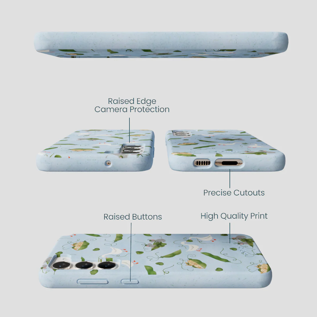 Powder Blue Two Peas in a Pod Samsung Galaxy S24+(Plus) Case - Image 3