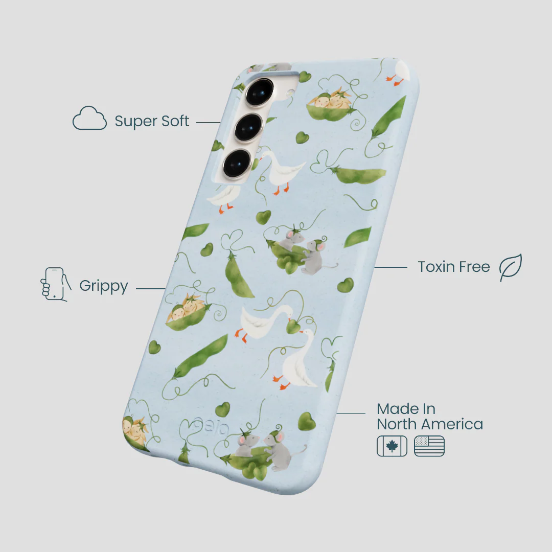 Powder Blue Two Peas in a Pod Samsung Galaxy S24+(Plus) Case - Image 4