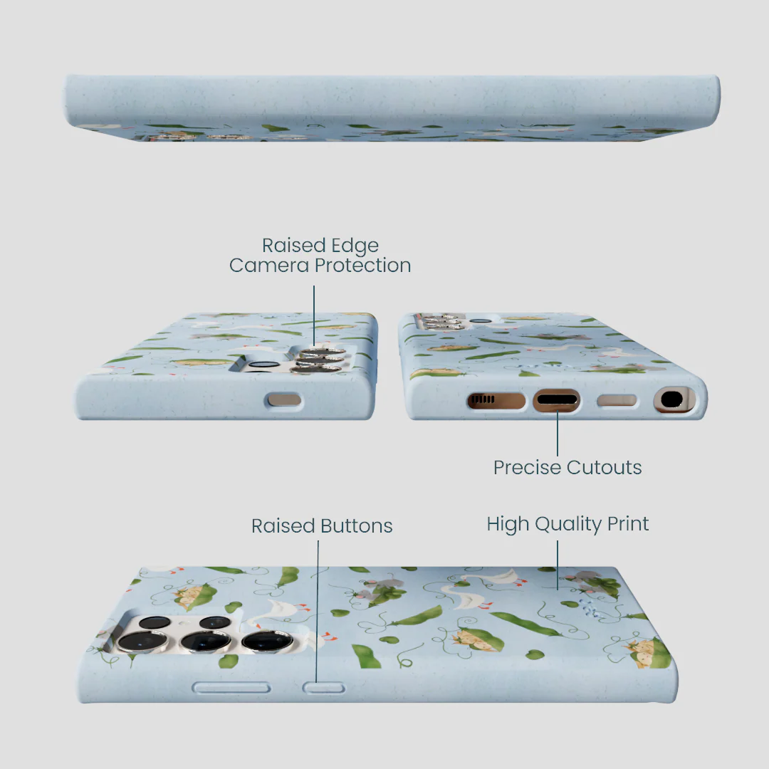 Powder Blue Two Peas in a Pod Samsung Galaxy S24 Ultra Case - Image 3