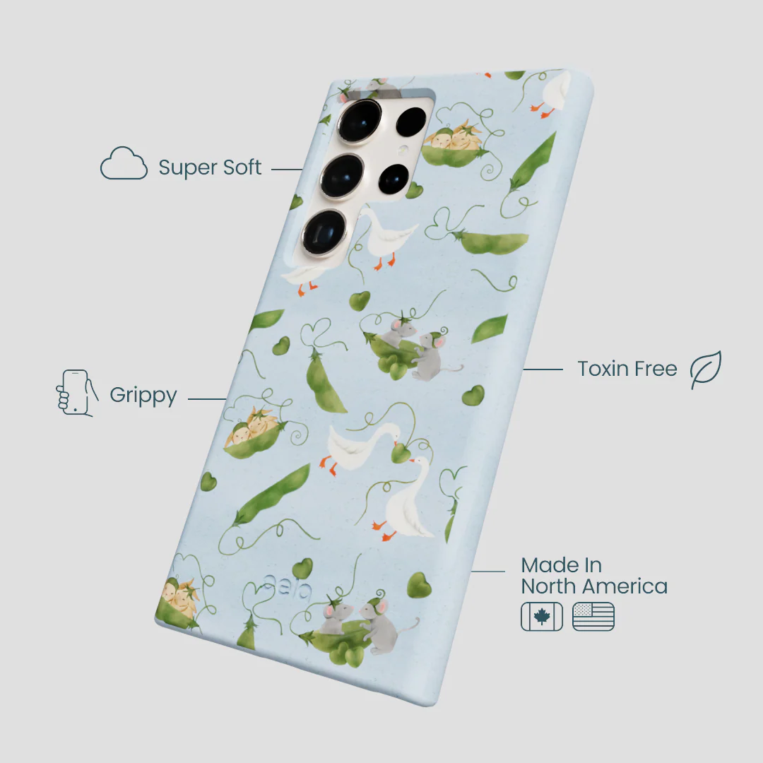 Powder Blue Two Peas in a Pod Samsung Galaxy S24 Ultra Case - Image 4