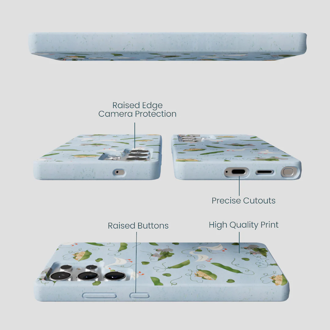 Powder Blue Two Peas in a Pod Samsung Galaxy S25 Ultra Case - Image 3