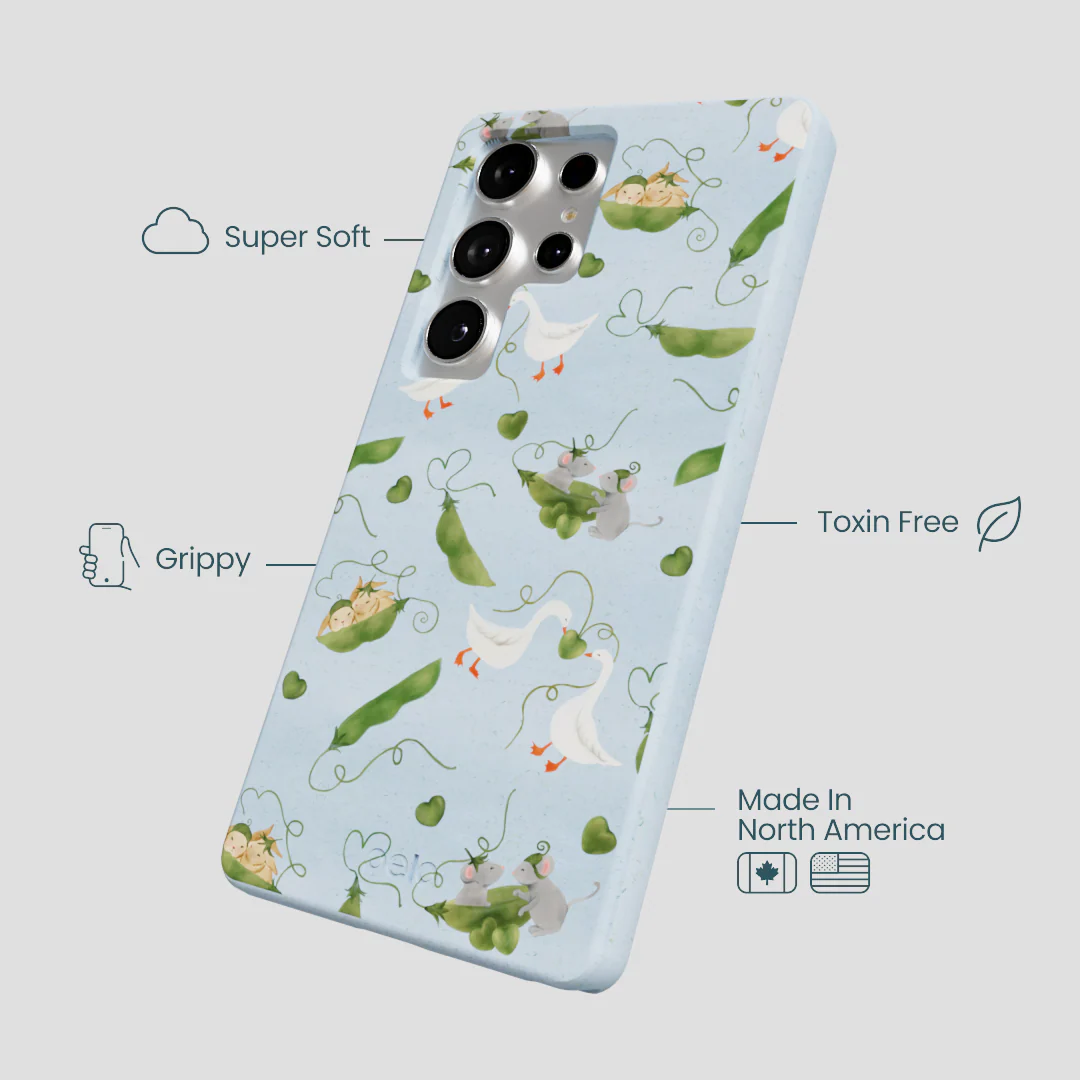 Powder Blue Two Peas in a Pod Samsung Galaxy S25 Ultra Case - Image 4