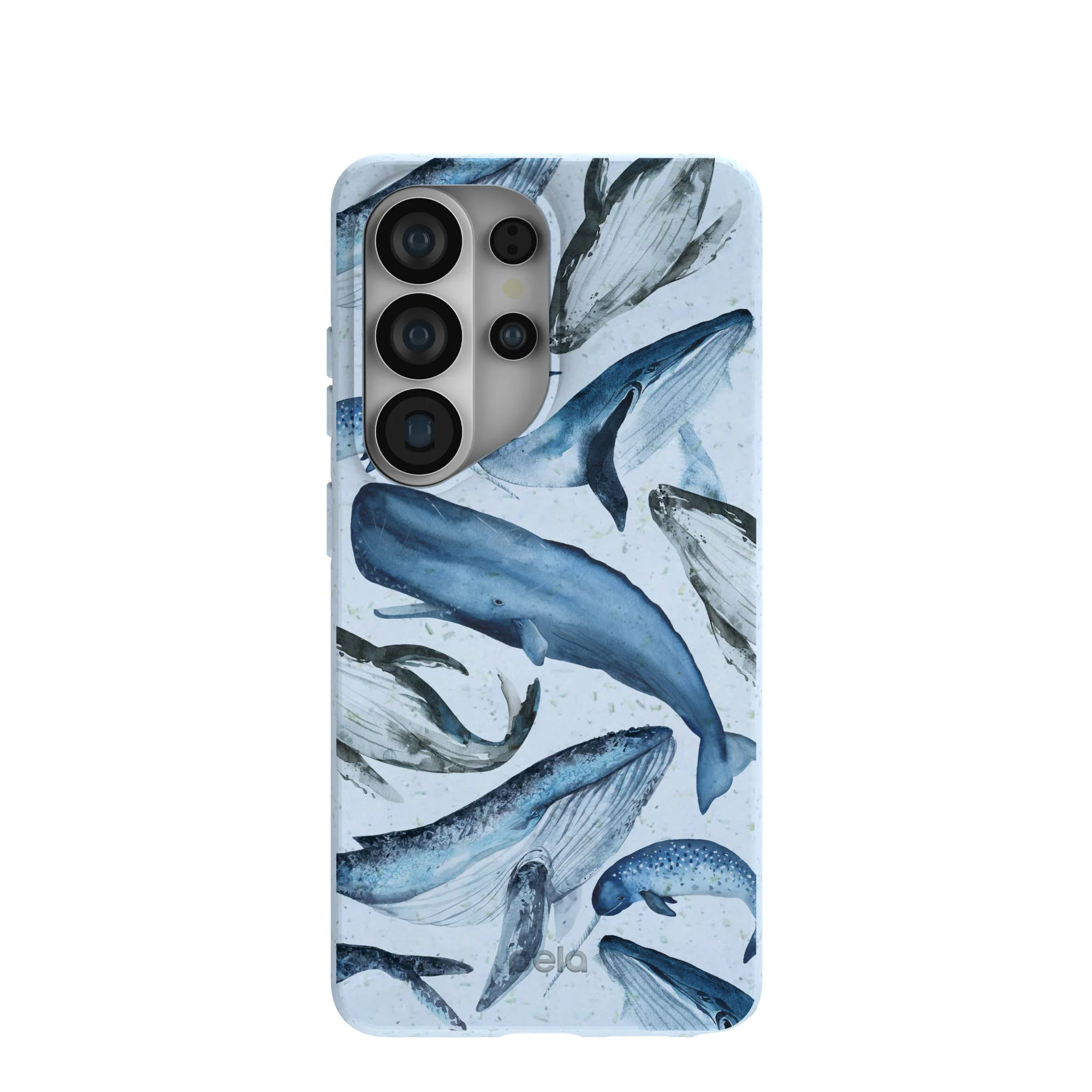 Powder Blue Whales Samsung Galaxy S26 Ultra Case
