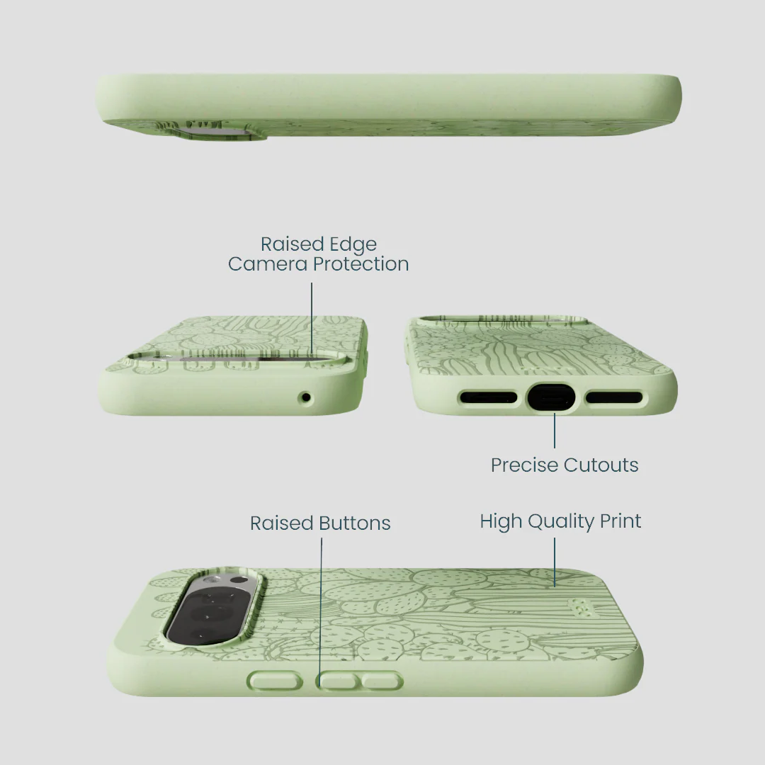 Sage Green Cacti Google Pixel 10/10 Pro Case - Image 3