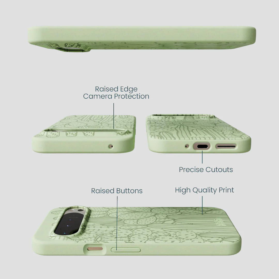 Sage Green Cacti Google Pixel 9 Pro XL Case - Image 2
