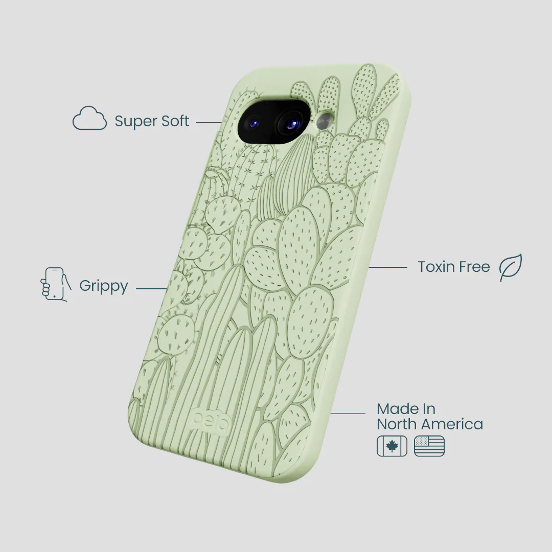 Sage Green Cacti Google Pixel 9a Case - Image 3