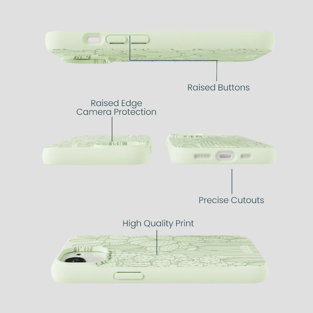 Sage Green Cacti iPhone 16e/17e Case - Image 3