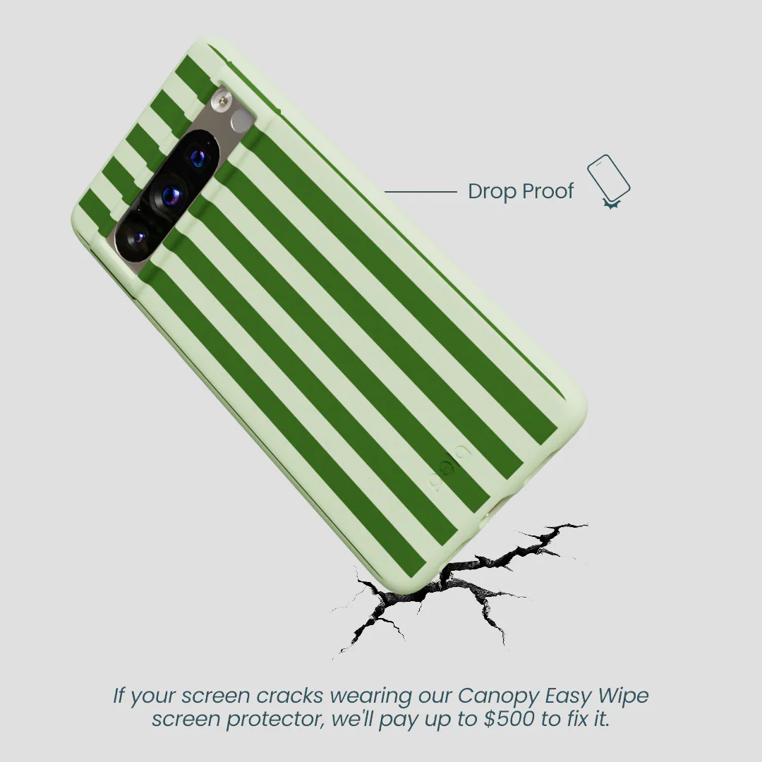 Sage Green Clover Stripes Google Pixel 8 Pro Case - Image 4