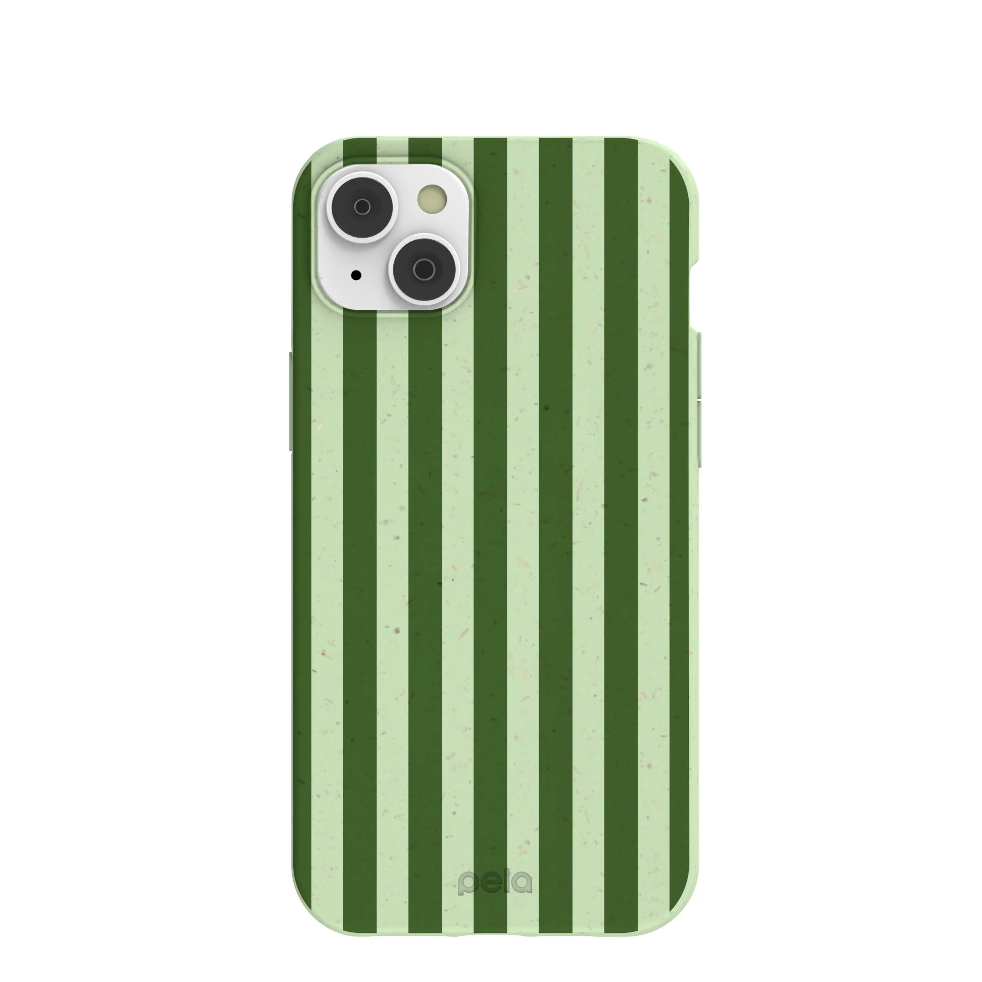 Sage Green Clover Stripes iPhone 14 Plus Case