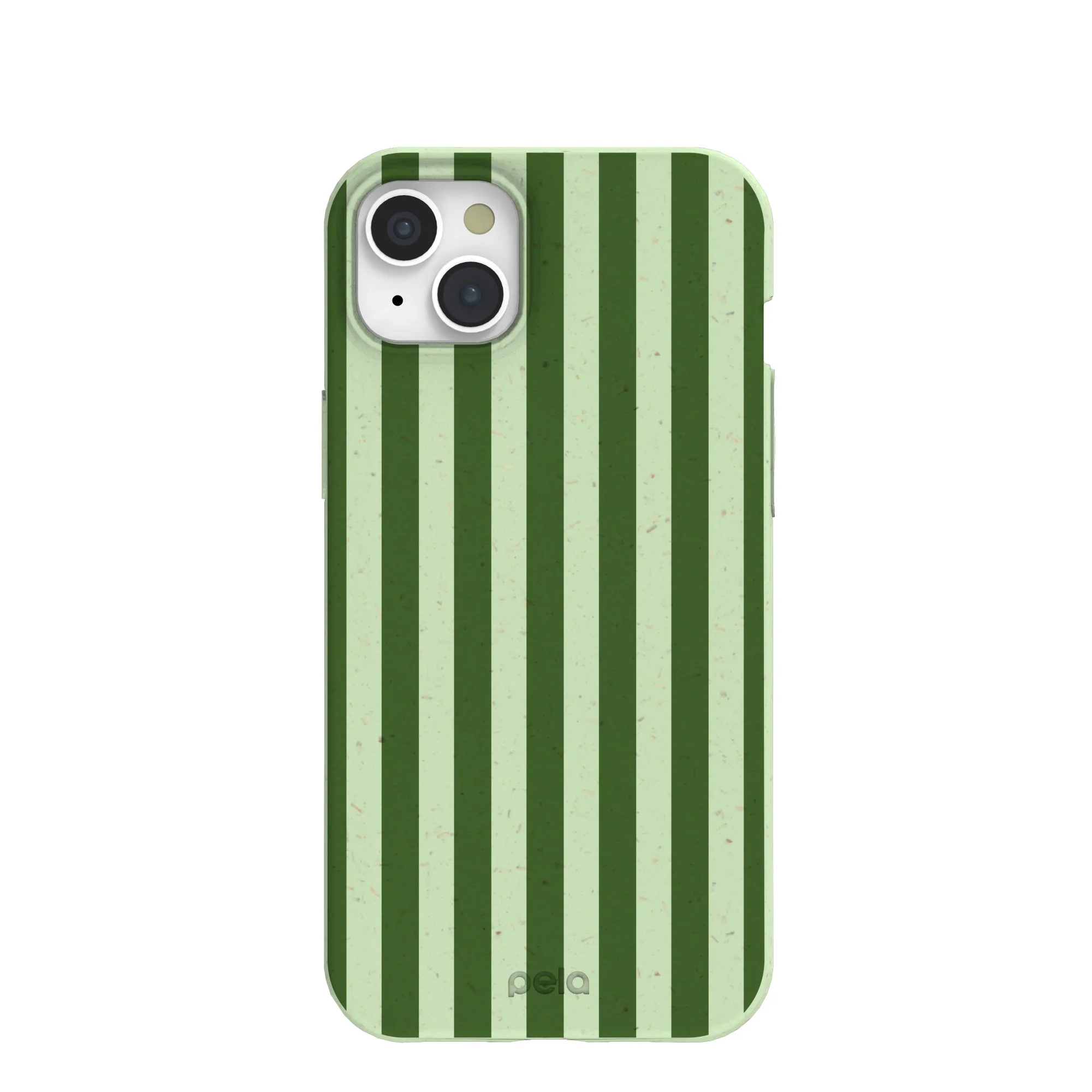 Sage Green Clover Stripes iPhone 15 Plus Case