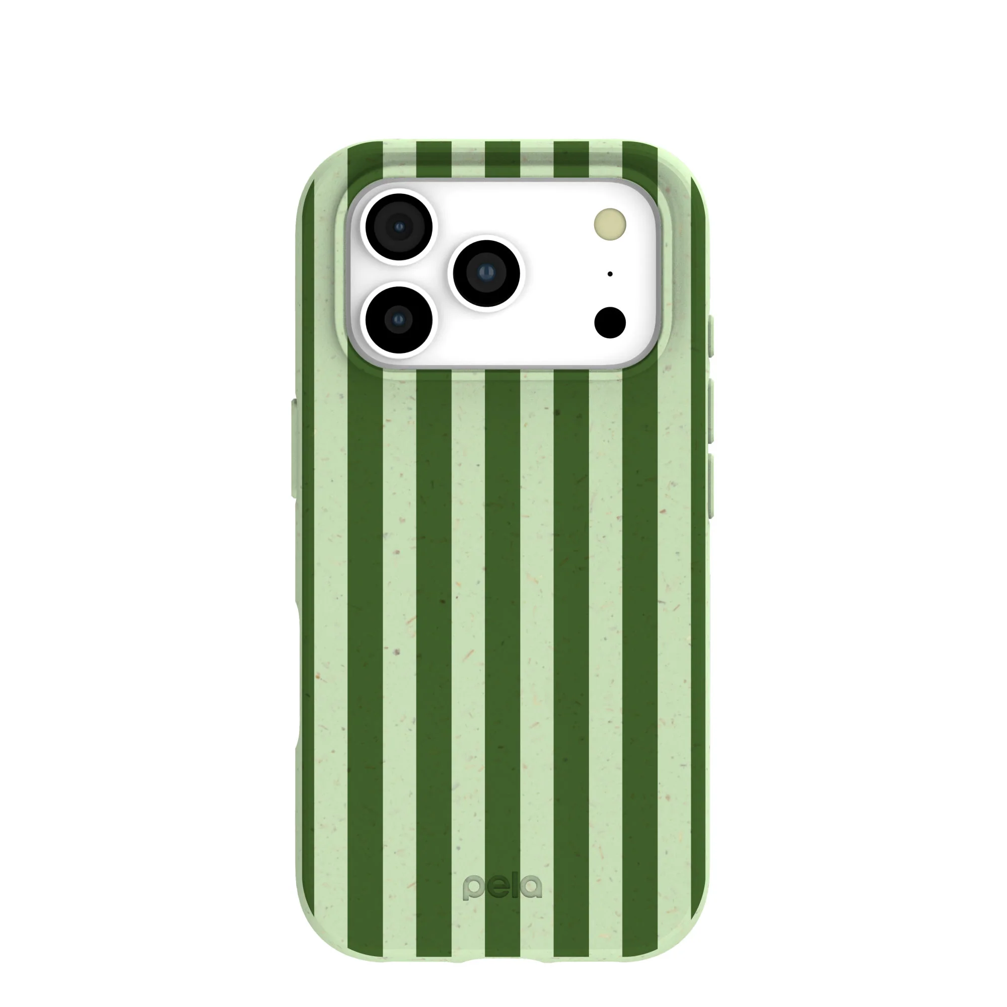 Sage Green Clover Stripes iPhone 17 Pro Case