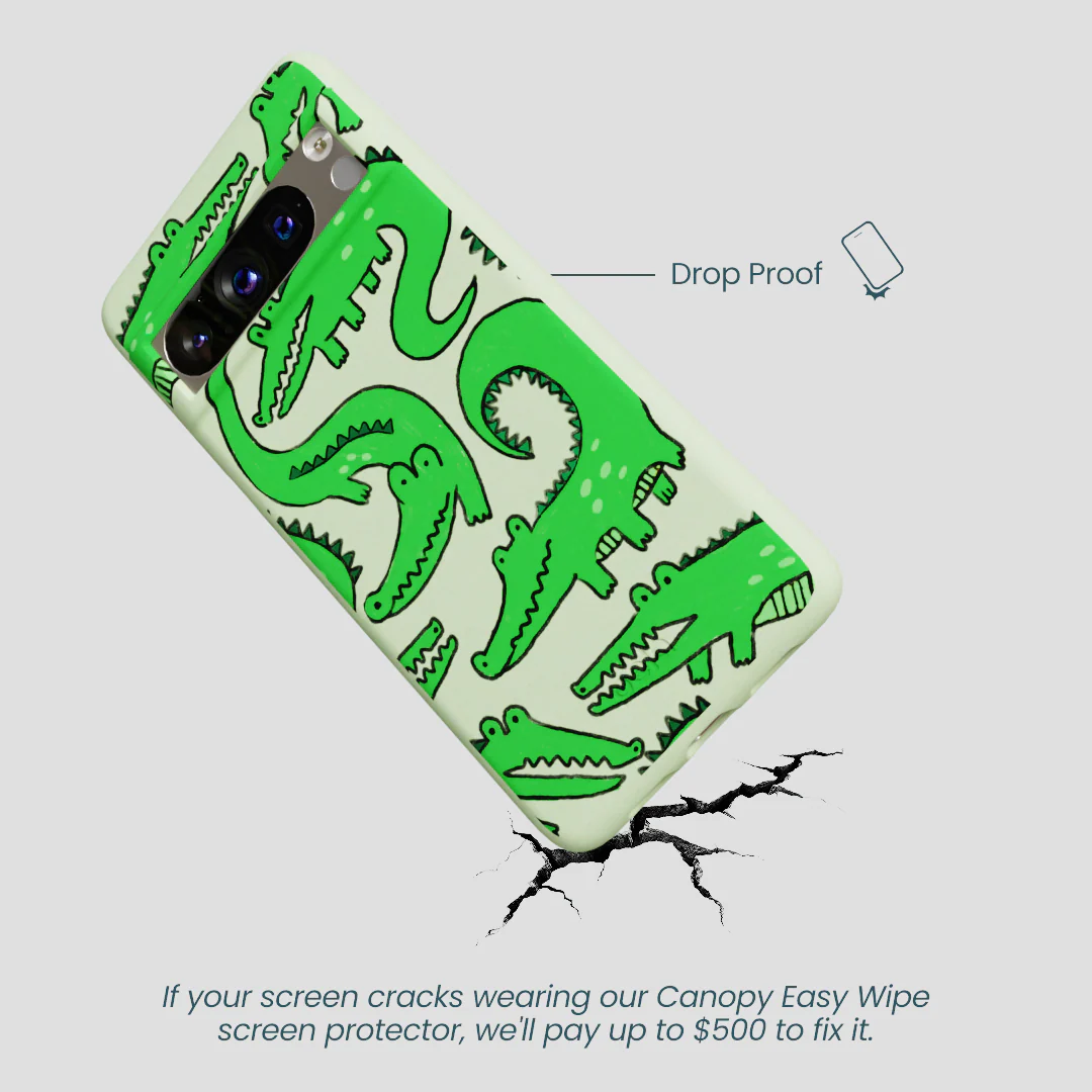 Sage Green Croc a Doodle Google Pixel 8 Pro Case - Image 5