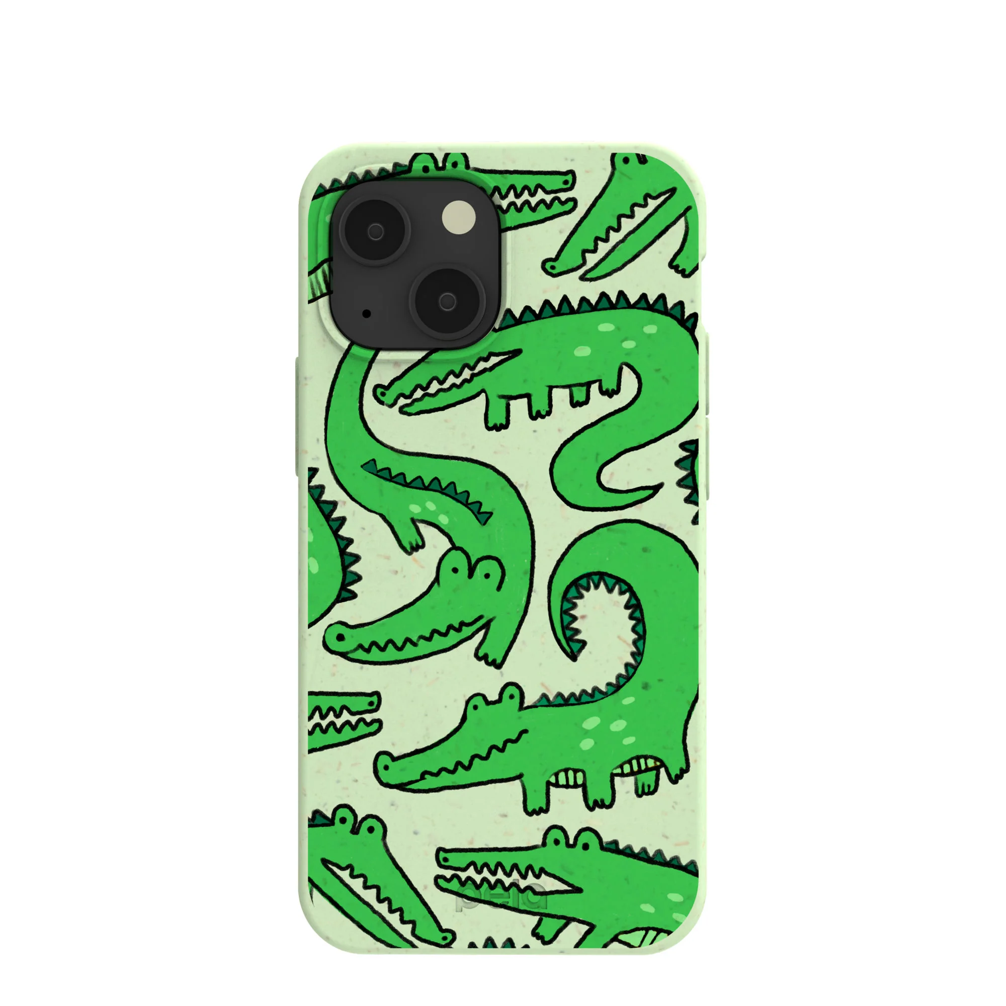 Sage Green Croc a Doodle iPhone 13 Mini Case