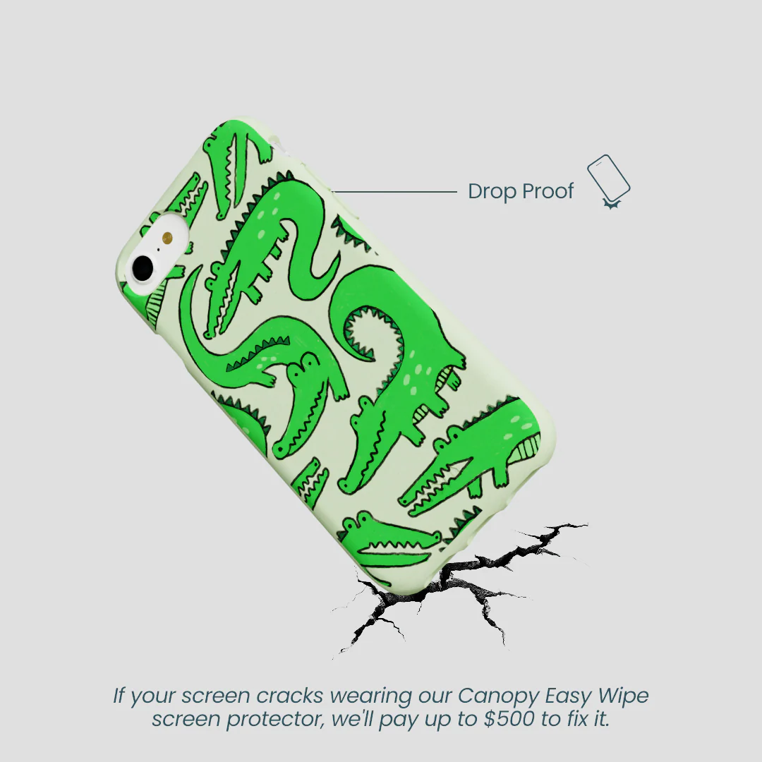 Sage Green Croc a Doodle iPhone 6/6s/7/8/SE Case - Image 5