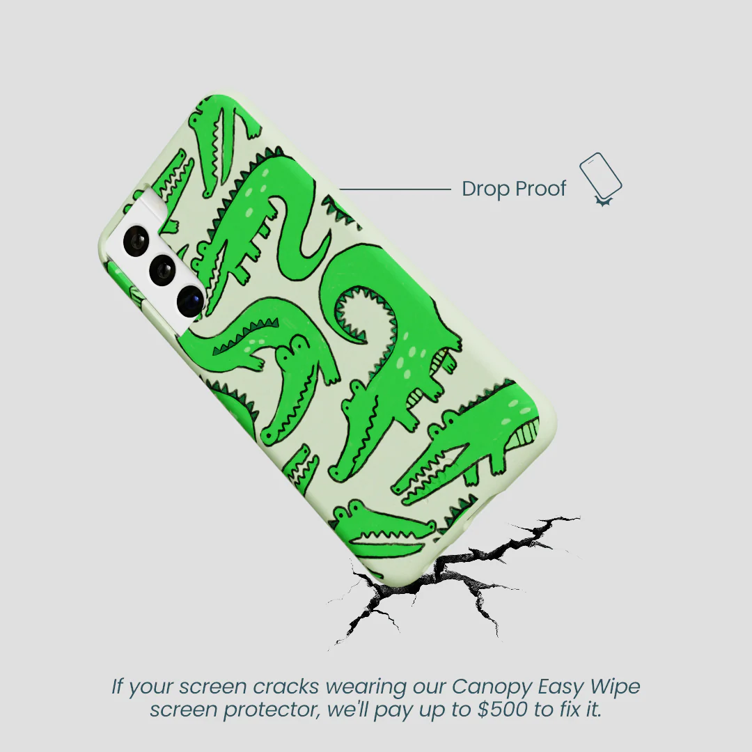 Sage Green Croc a Doodle Samsung Galaxy S21 Case - Image 5