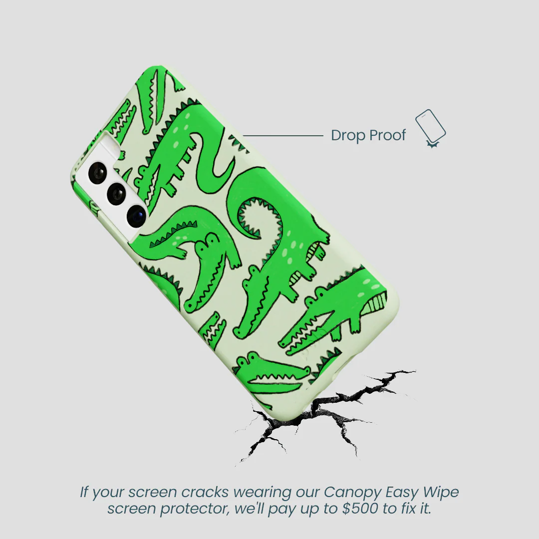 Sage Green Croc a Doodle Samsung Galaxy S22 Case - Image 5