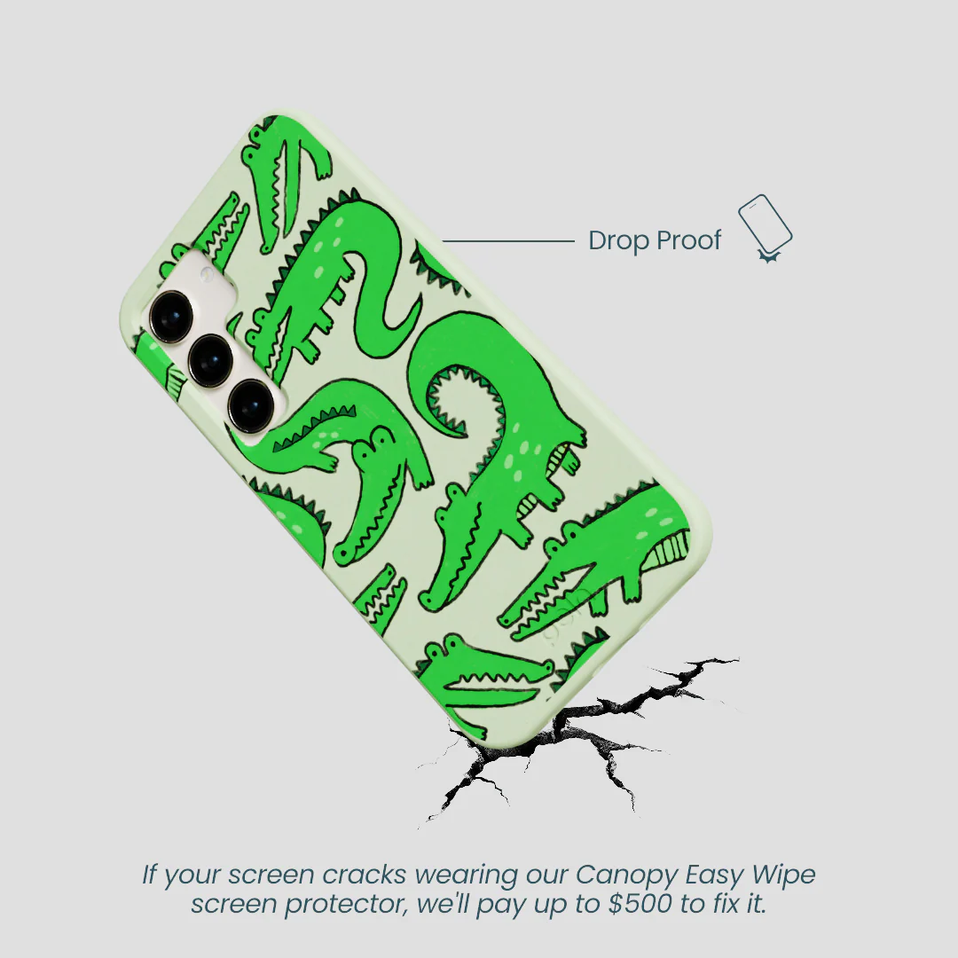 Sage Green Croc a Doodle Samsung Galaxy S23 Case - Image 5