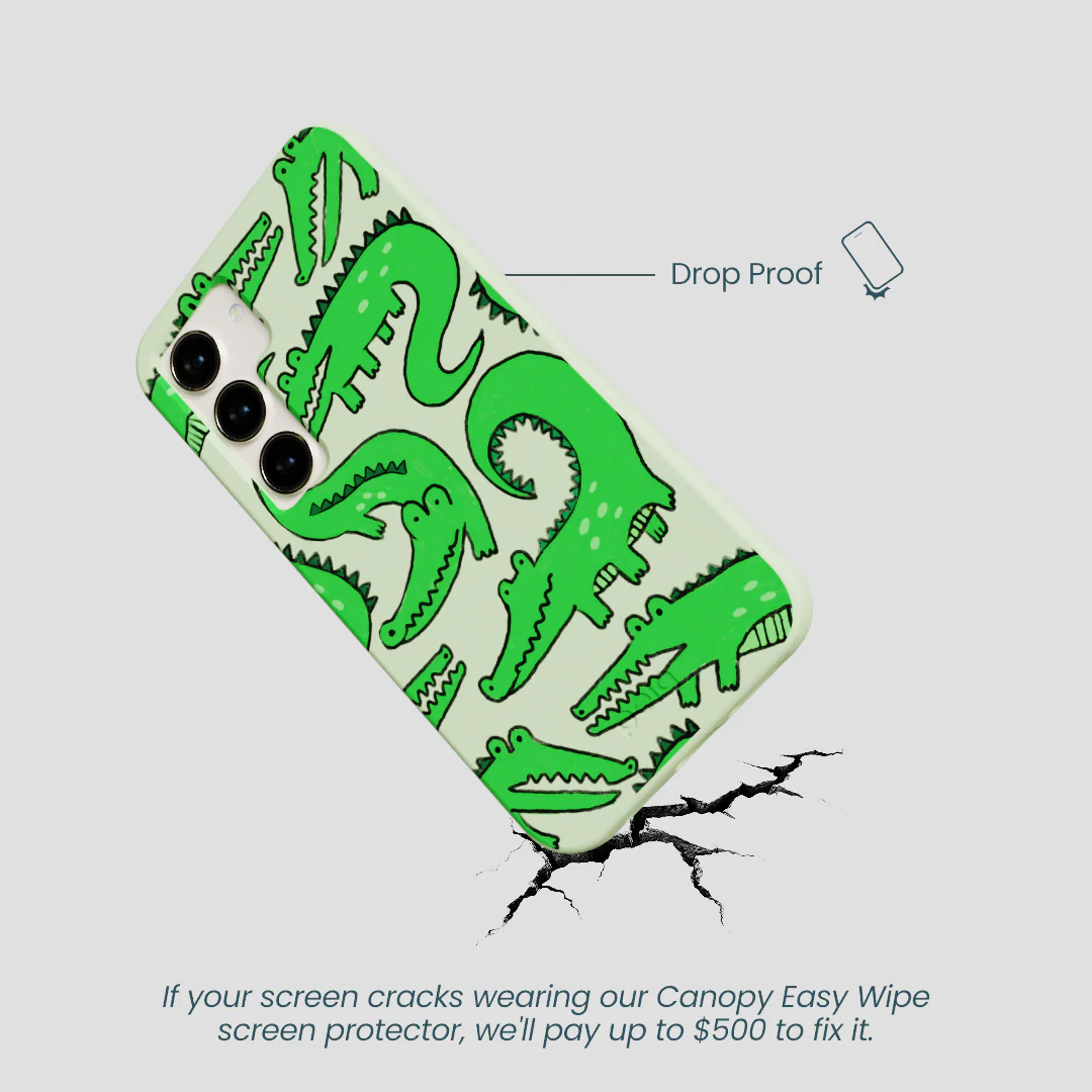 Sage Green Croc a Doodle Samsung Galaxy S24 Case - Image 5