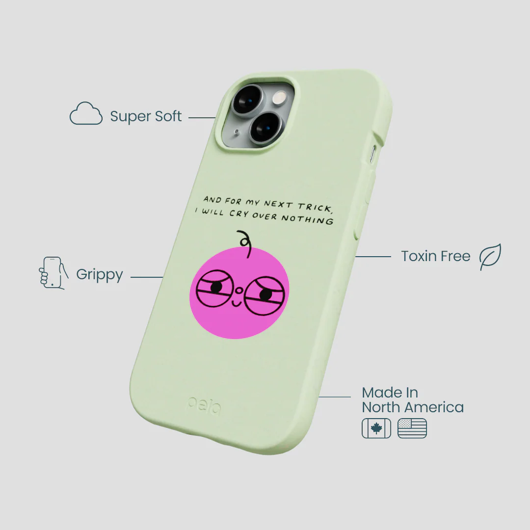 Sage Green Cry iPhone 14 Case - Image 4
