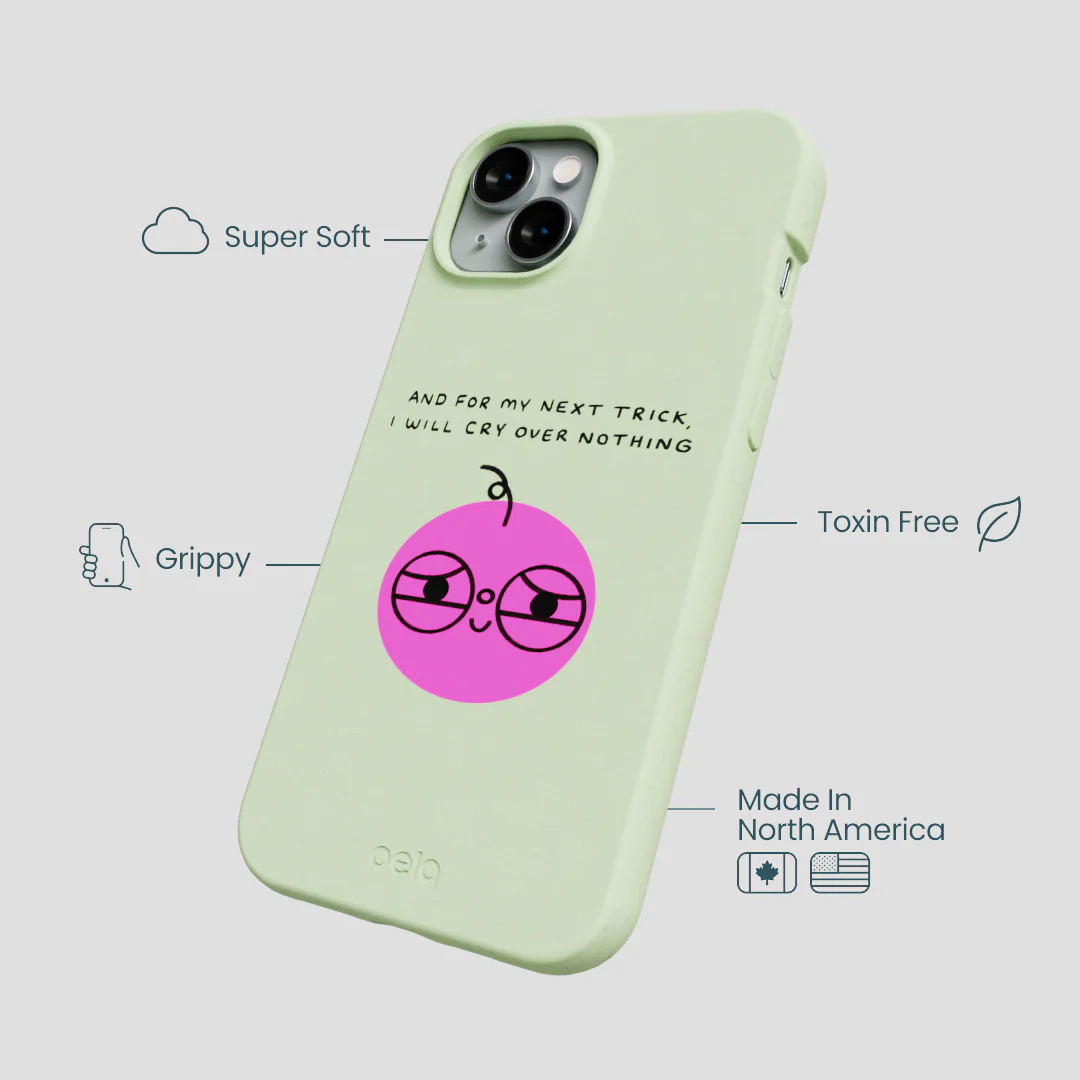 Sage Green Cry iPhone 14 Plus Case - Image 4