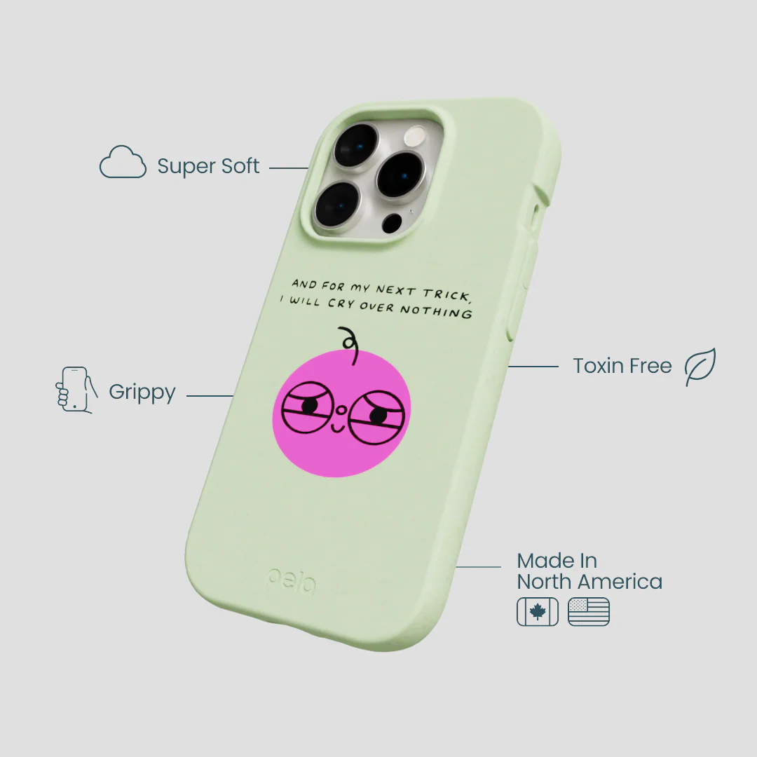 Sage Green Cry iPhone 14 Pro Case - Image 4