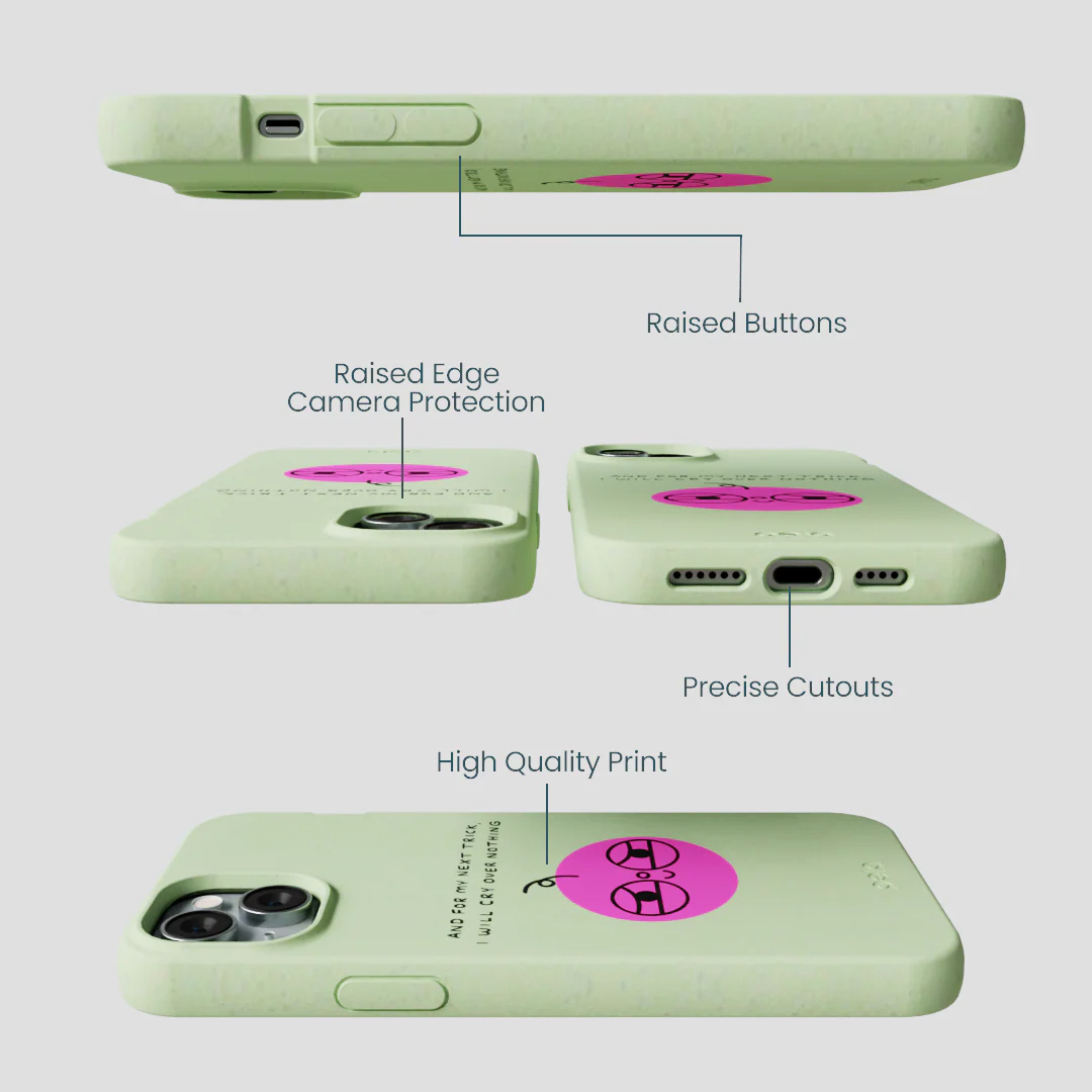 Sage Green Cry iPhone 15 Plus Case - Image 3