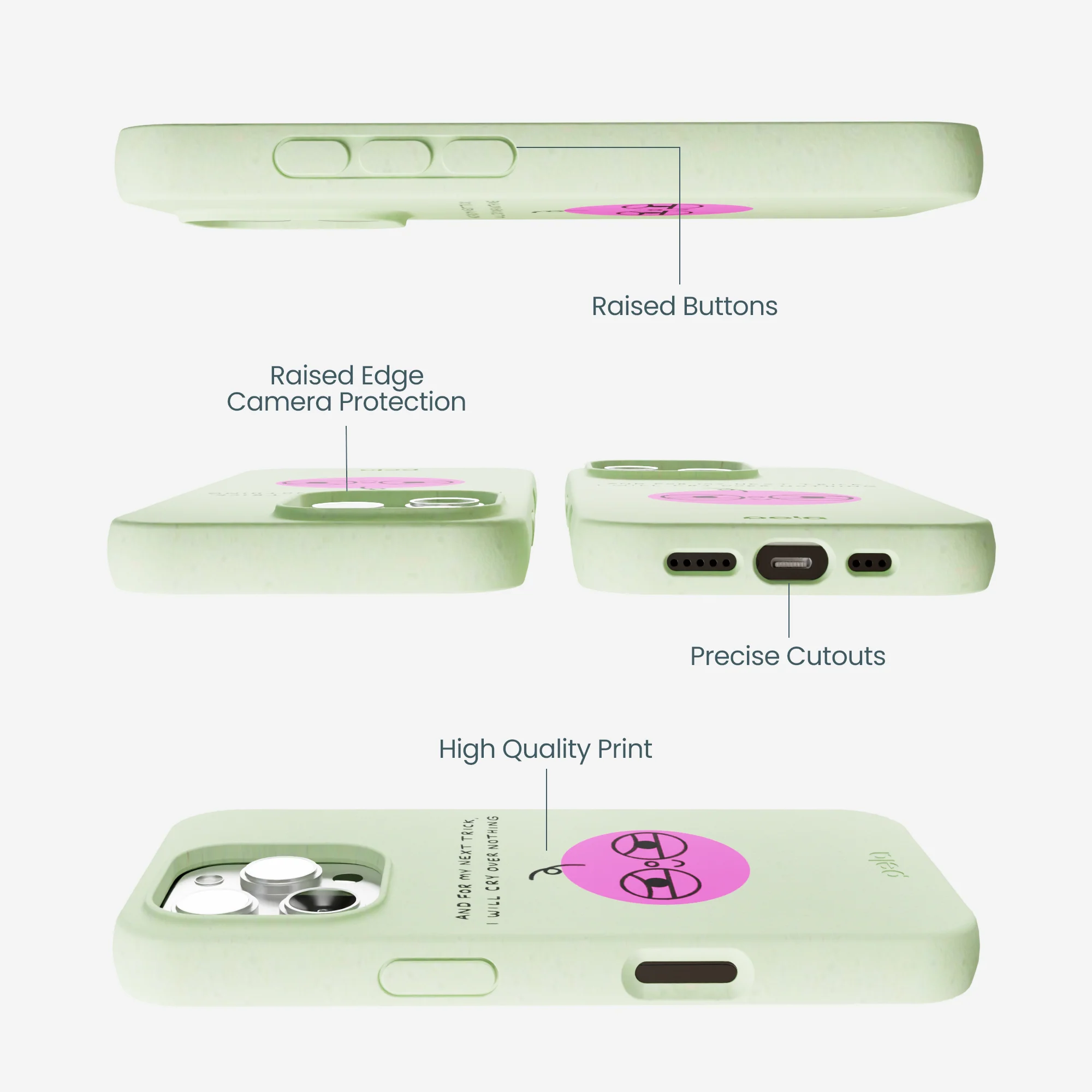 Sage Green Cry iPhone 16 Pro Max Case - Image 3