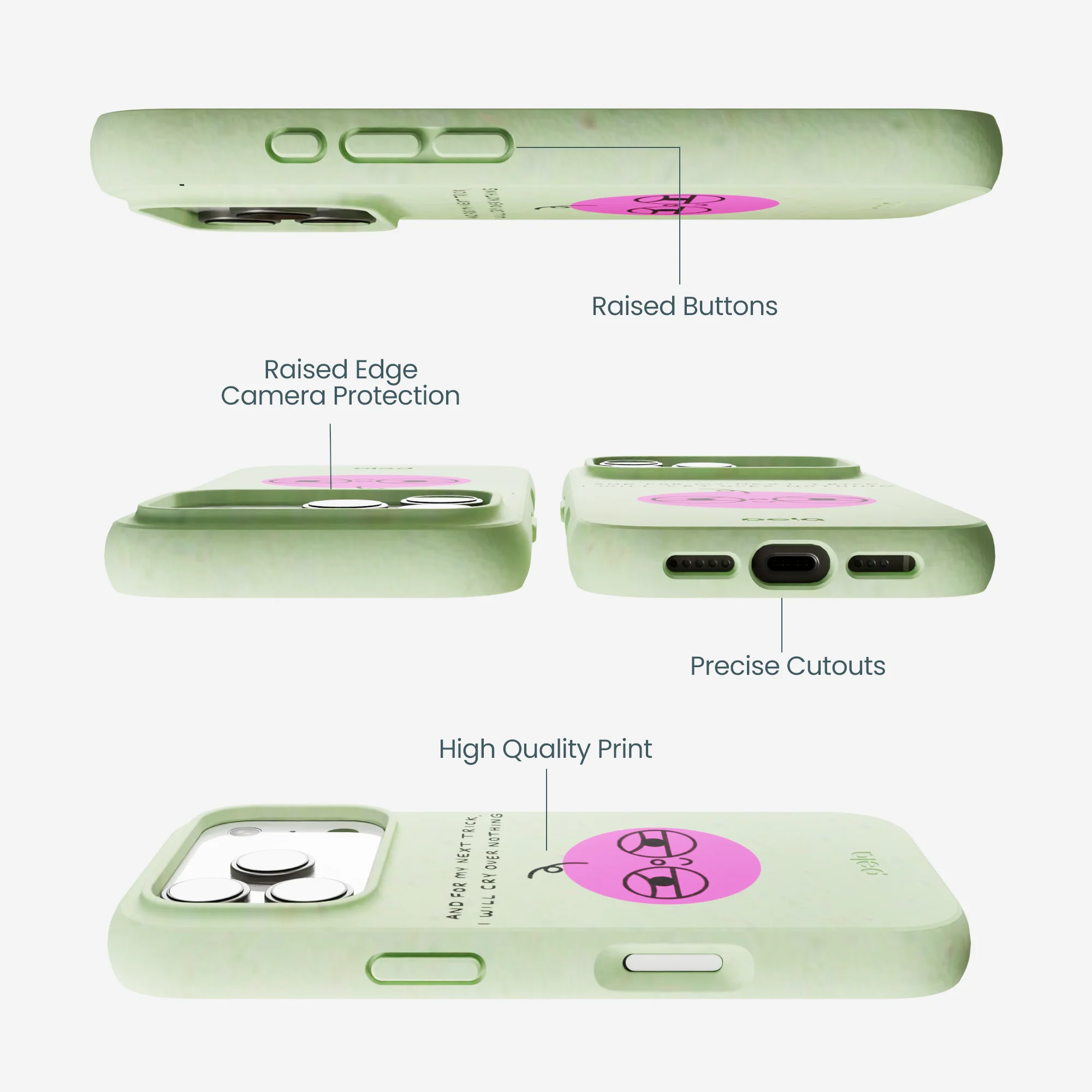 Sage Green Cry iPhone 17 Pro Case - Image 3