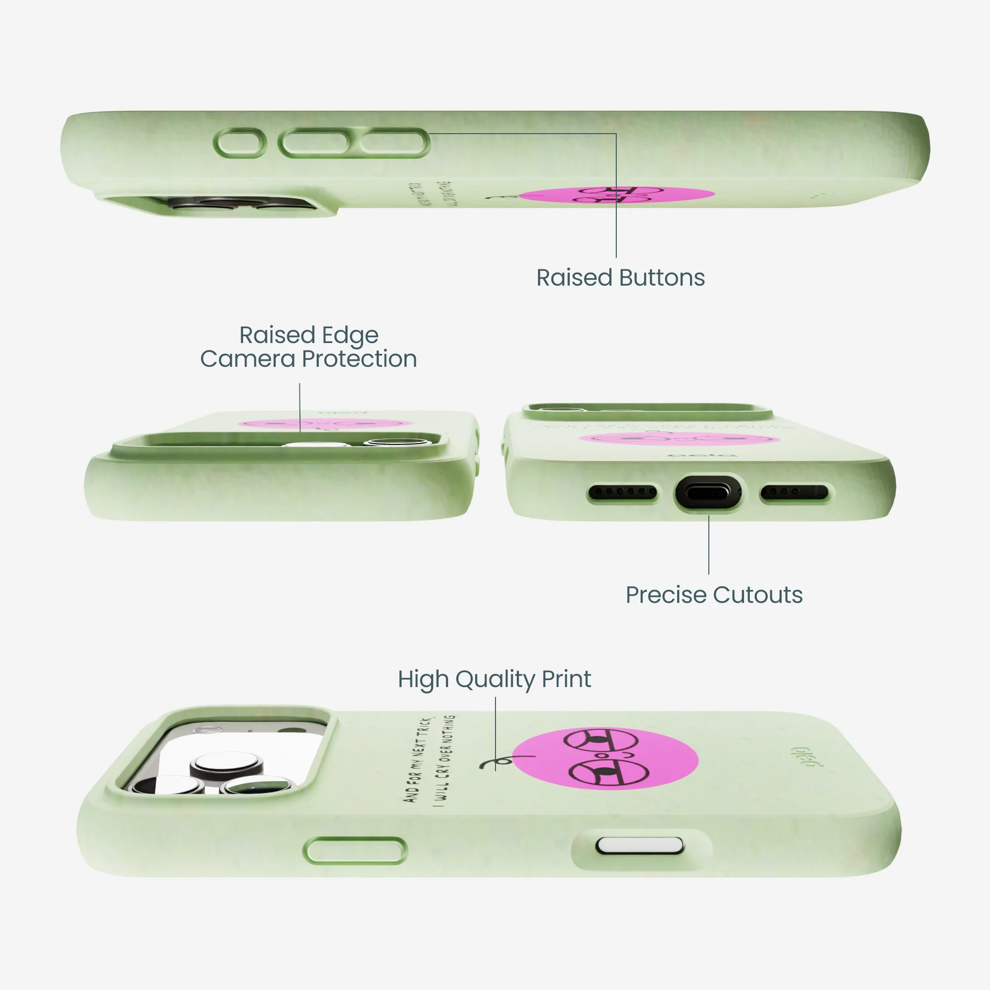 Sage Green Cry iPhone 17 Pro Max Case - Image 3