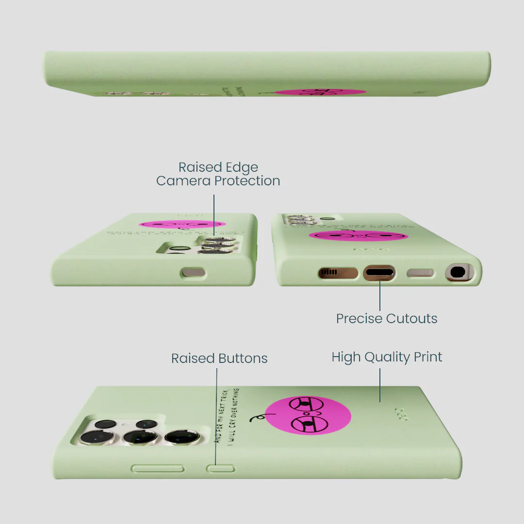 Sage Green Cry Samsung Galaxy S24 Ultra Case - Image 3