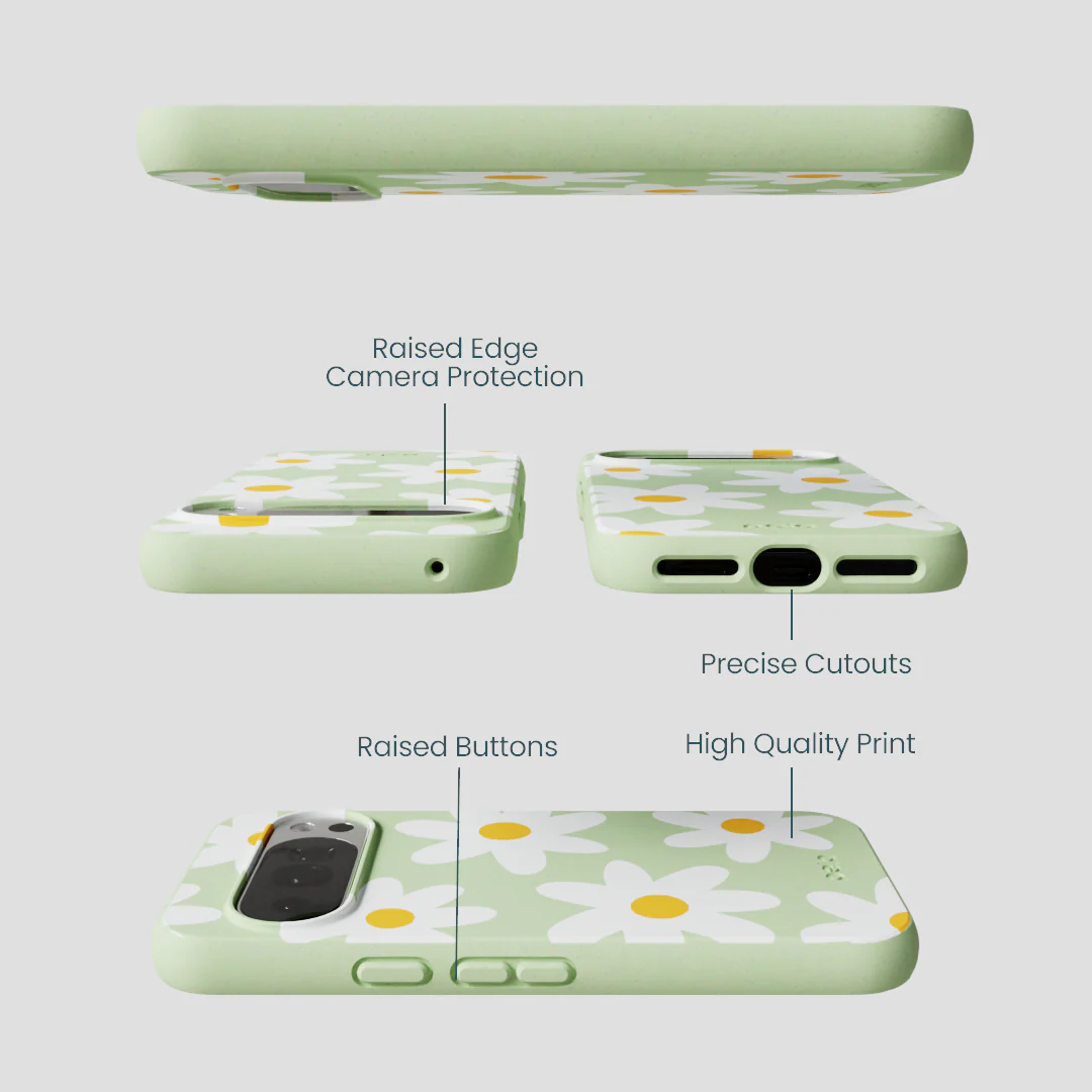 Sage Green Daisy Google Pixel 10/10 Pro Case - Image 3