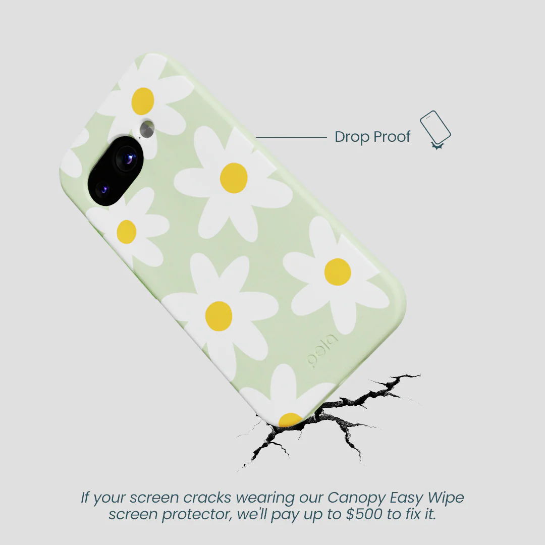 Sage Green Daisy Google Pixel 9a Case - Image 5