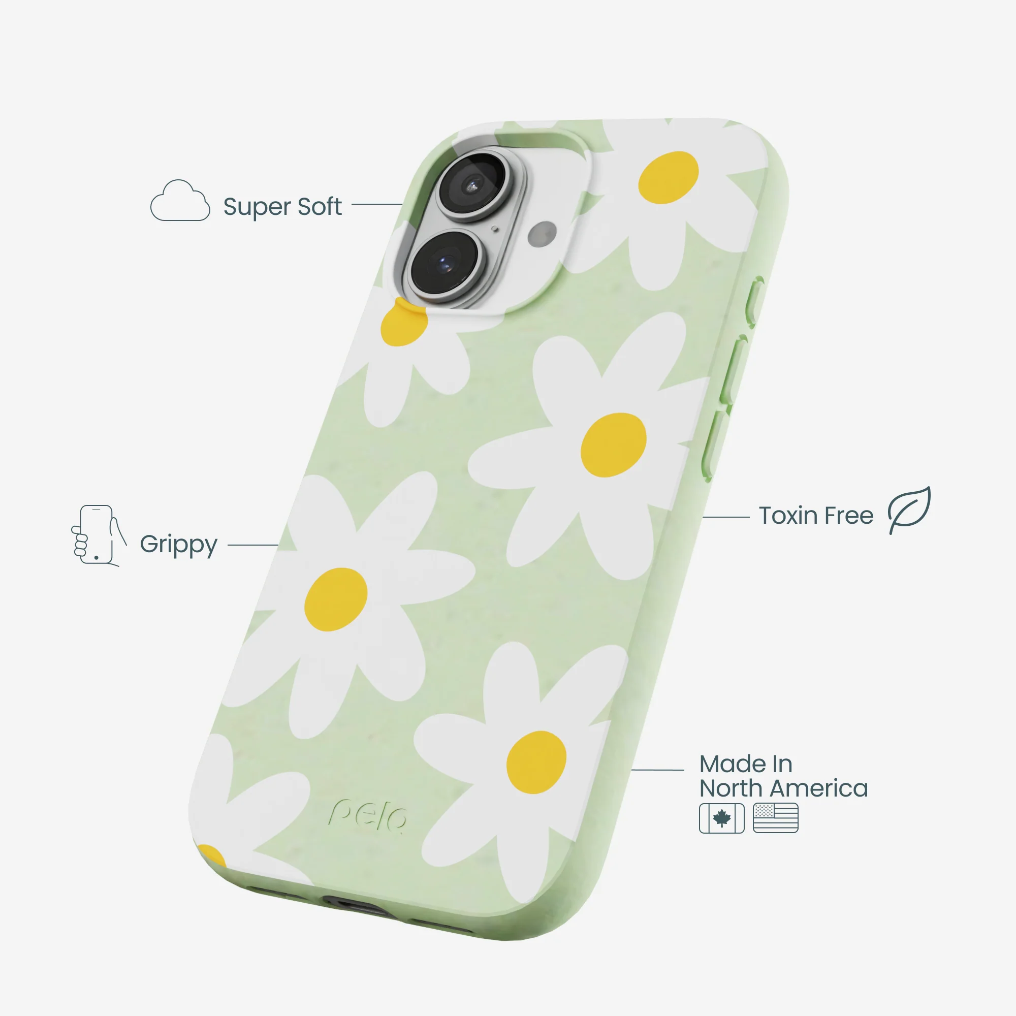 Sage Green Daisy iPhone 17 Case - Image 4