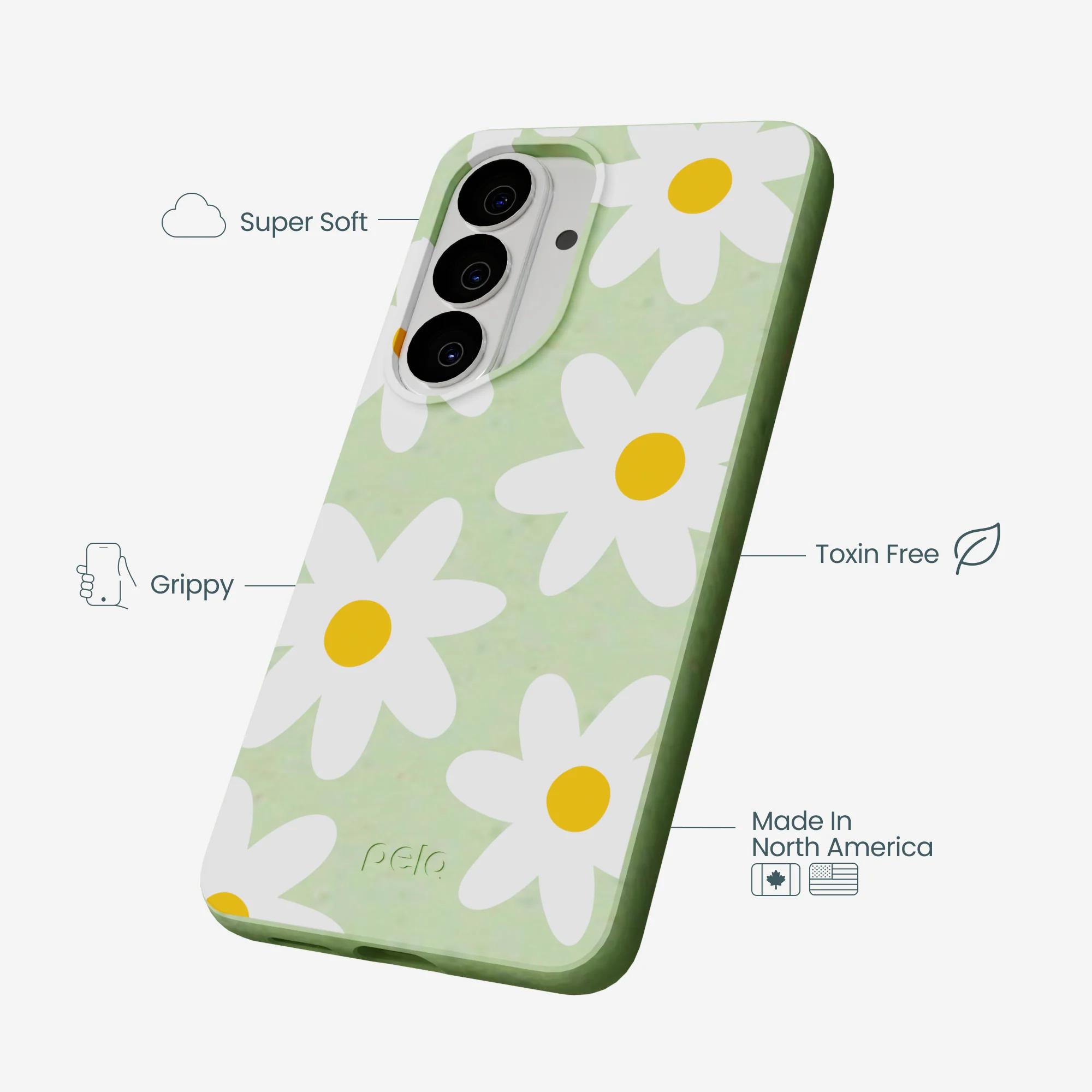 Sage Green Daisy Samsung Galaxy S26 Case - Image 4