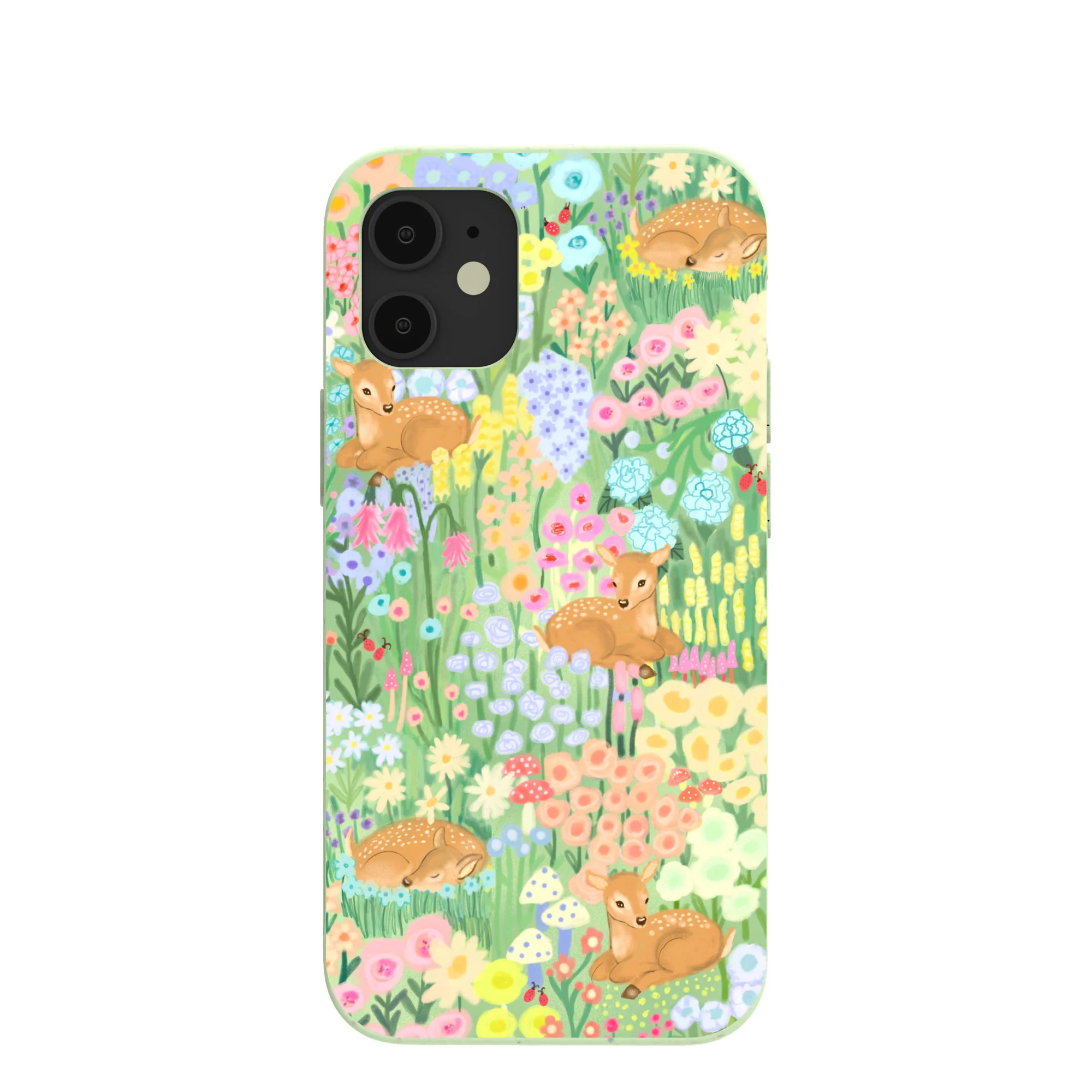 Sage Green Deer Dreams iPhone 12 Mini Case