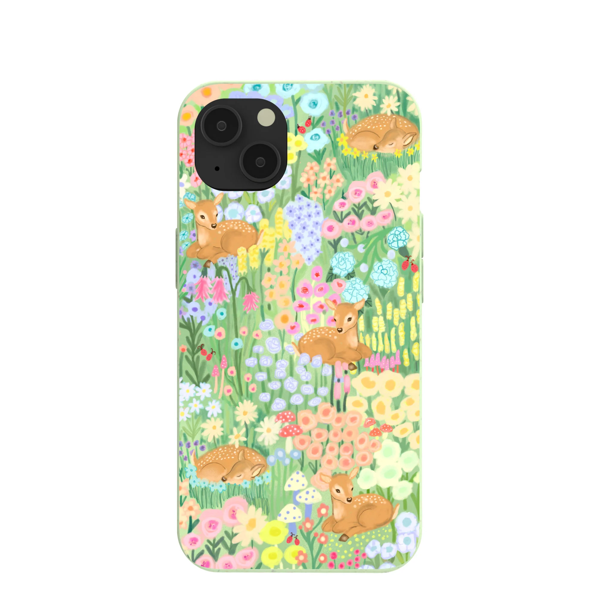 Sage Green Deer Dreams iPhone 13 Case