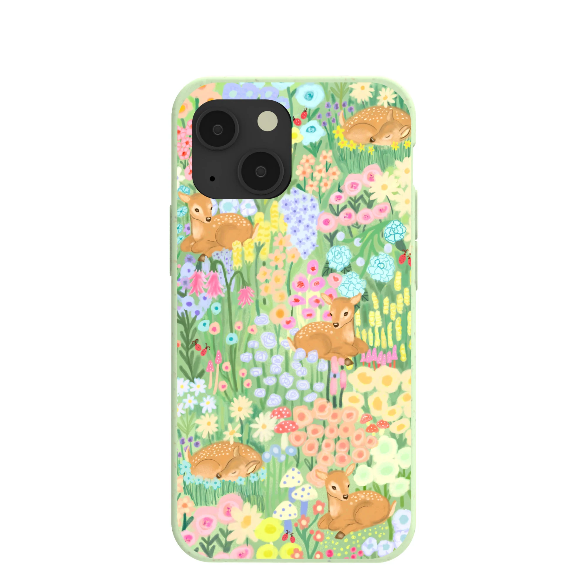 Sage Green Deer Dreams iPhone 13 Mini Case