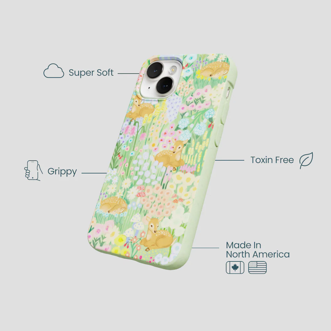 Sage Green Deer Dreams iPhone 13 Mini Case - Image 4
