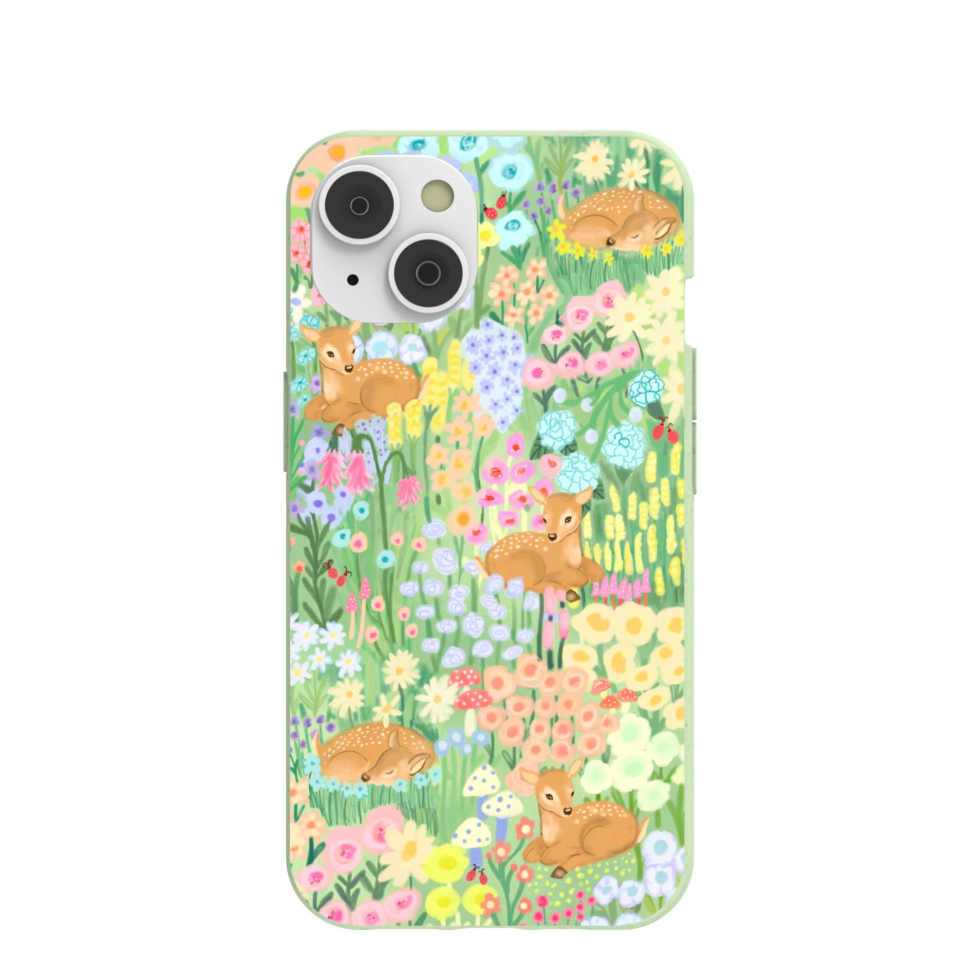 Sage Green Deer Dreams iPhone 14 Case