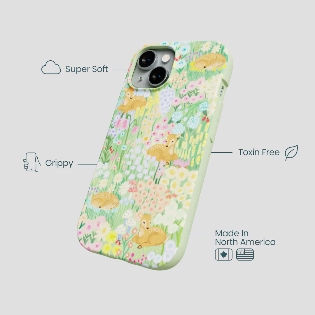 Sage Green Deer Dreams iPhone 14 Case - Image 4