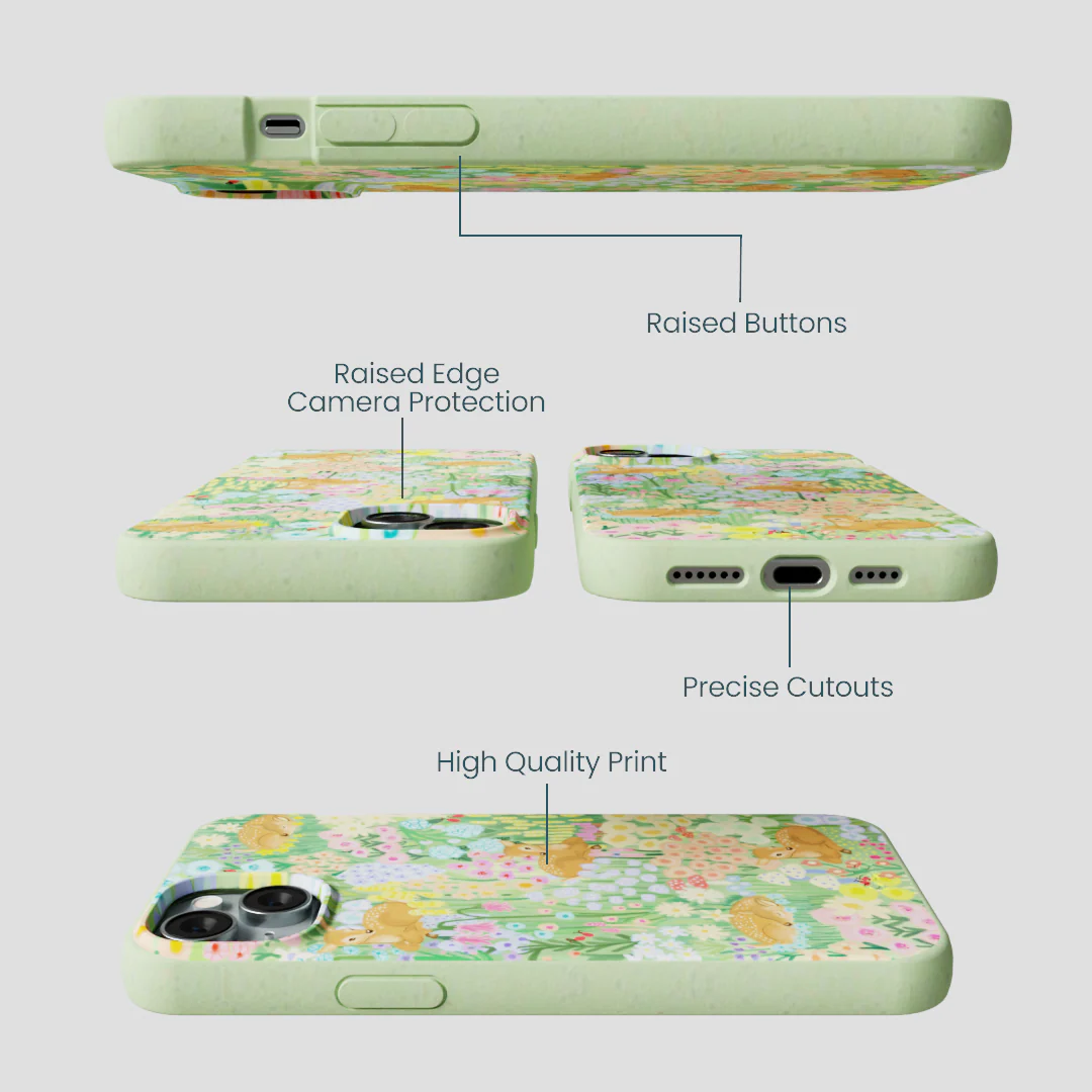 Sage Green Deer Dreams iPhone 14 Plus Case - Image 3