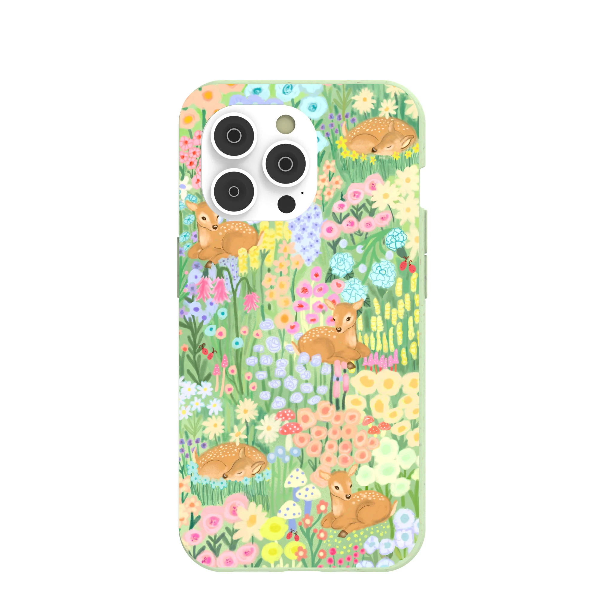 Sage Green Deer Dreams iPhone 14 Pro Case