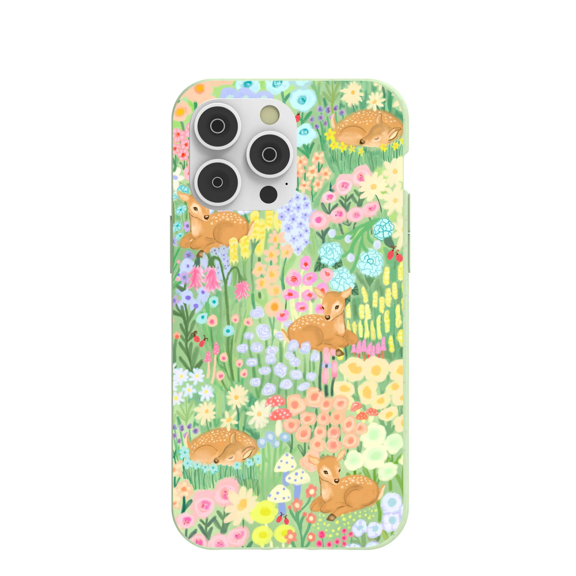 Sage Green Deer Dreams iPhone 14 Pro Max Case